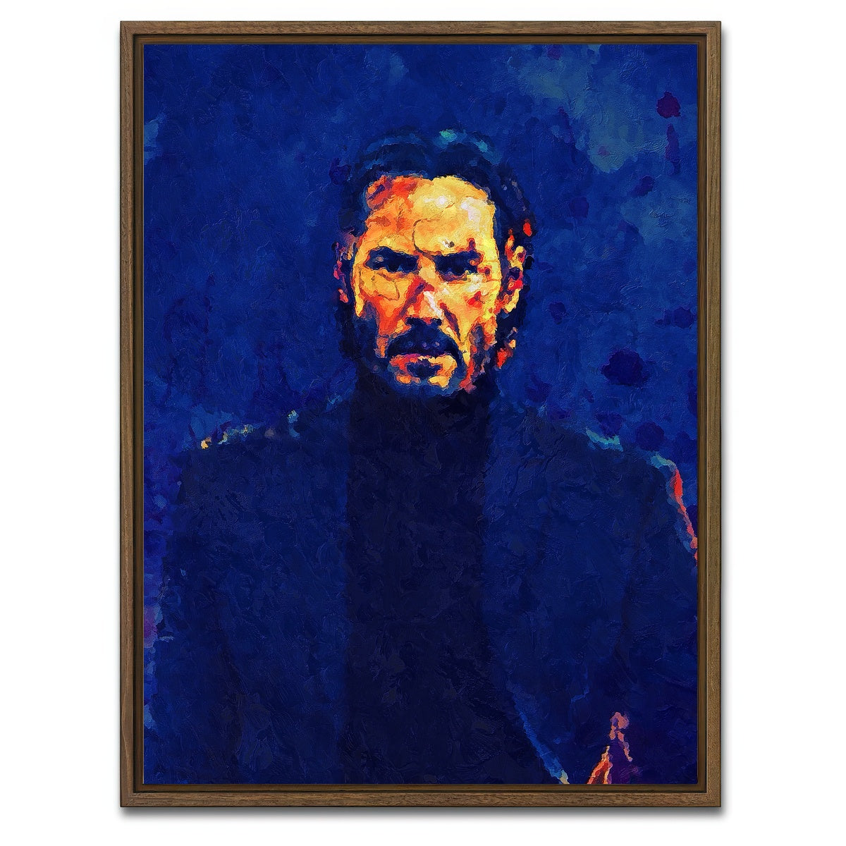 AUTO-MOCKUP WHITE | John Wick Painting | 1 Piece | Walnut Framed Canvas | group=3x4