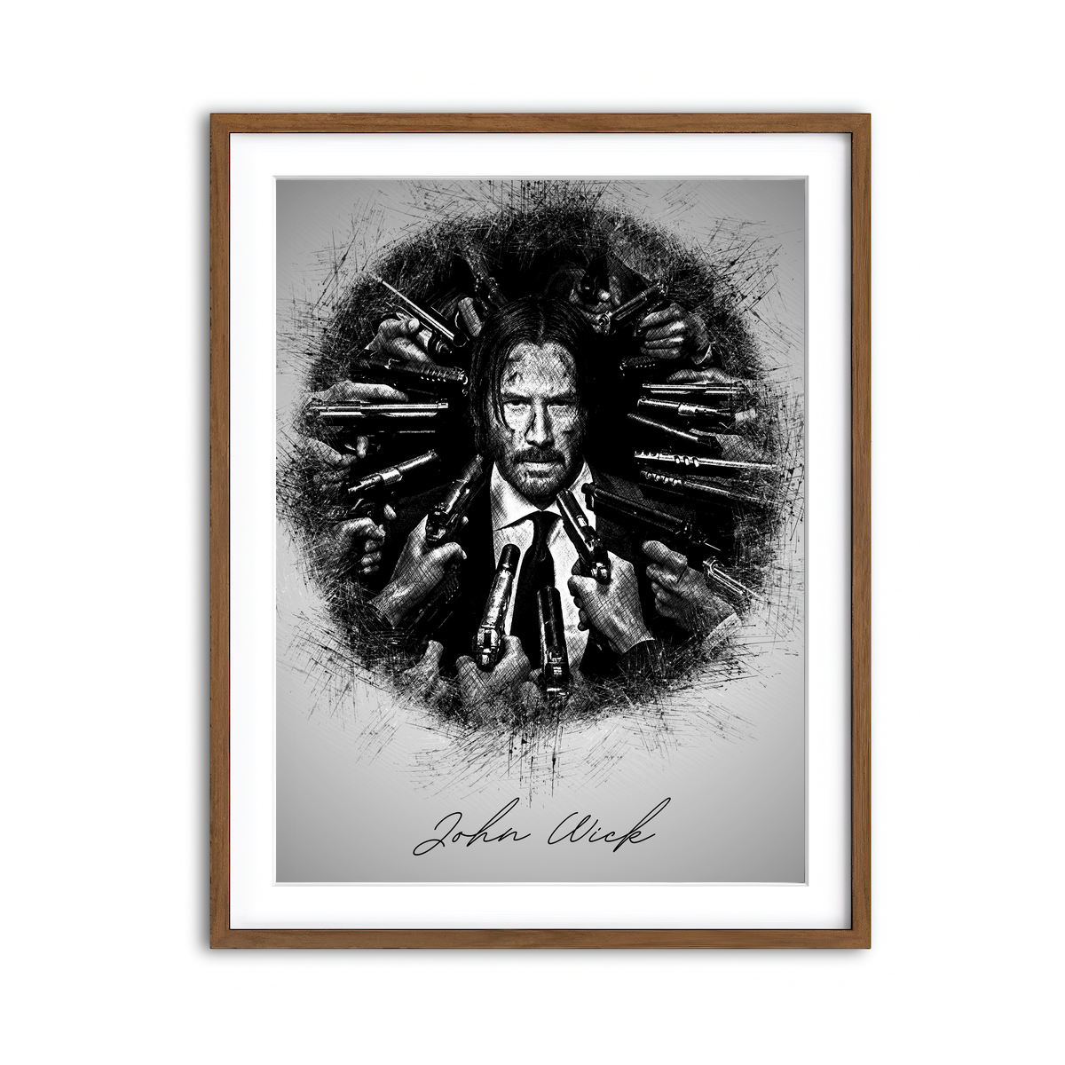 Framed Print 3x4 Walnut