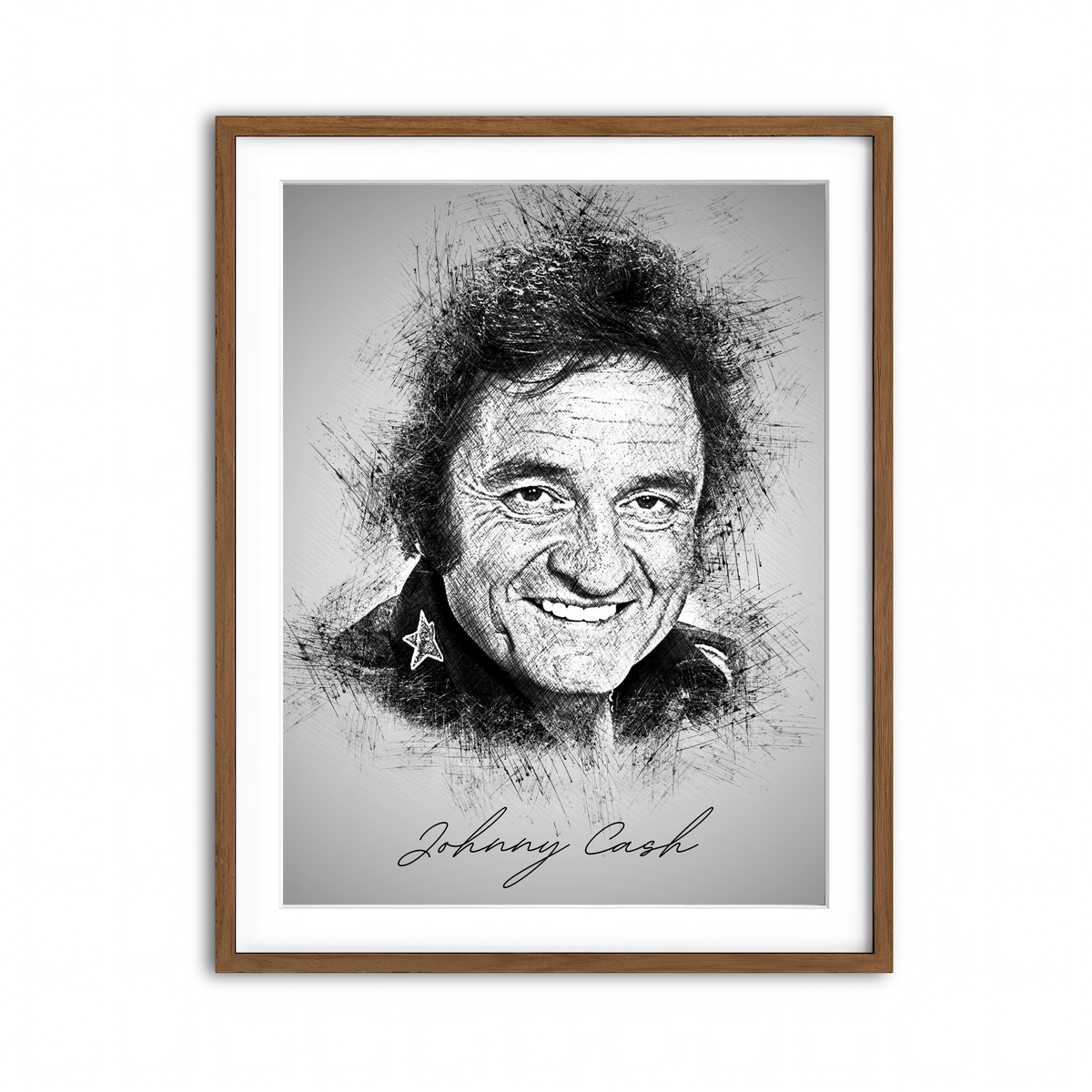 Framed Print 3x4 Walnut