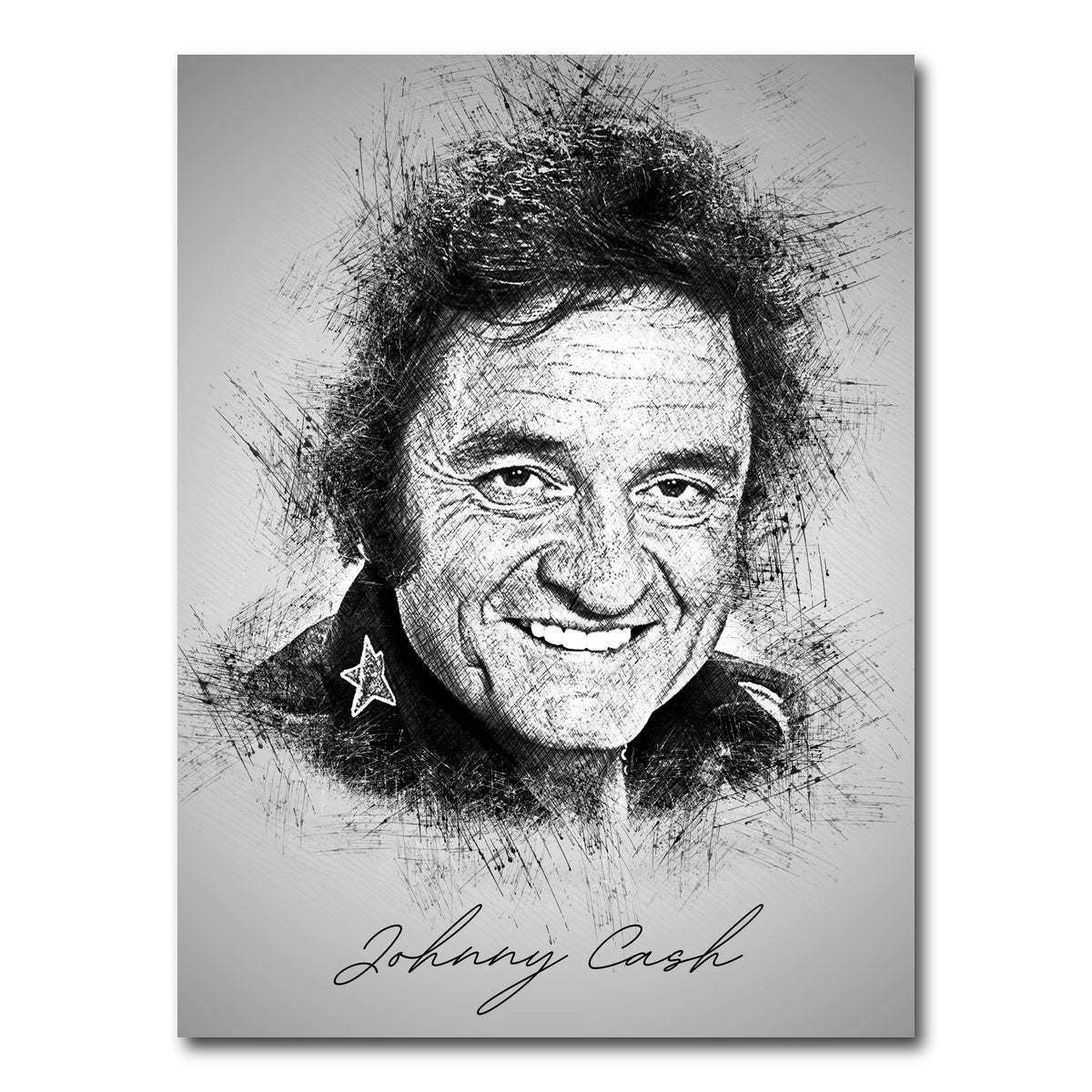 AUTO-MOCKUP WHITE | Johnny Cash | 1 Piece | Gallery Wrap Canvas | group=3x4