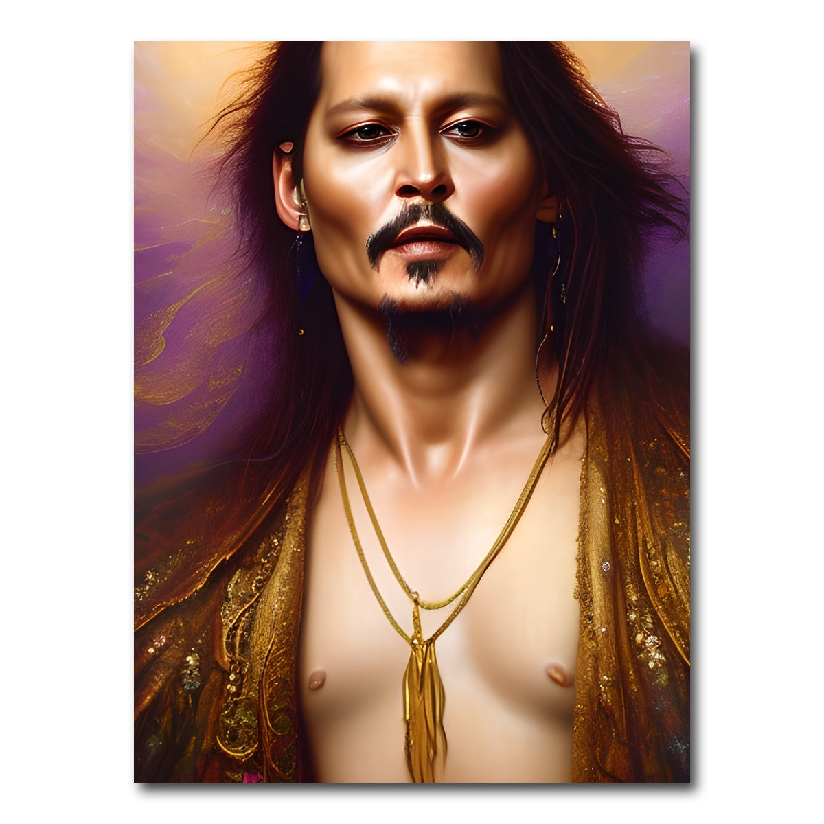 AUTO-MOCKUP WHITE | Johnny Depp Sexy | 1 Piece | Gallery Wrap Canvas | group=3x4