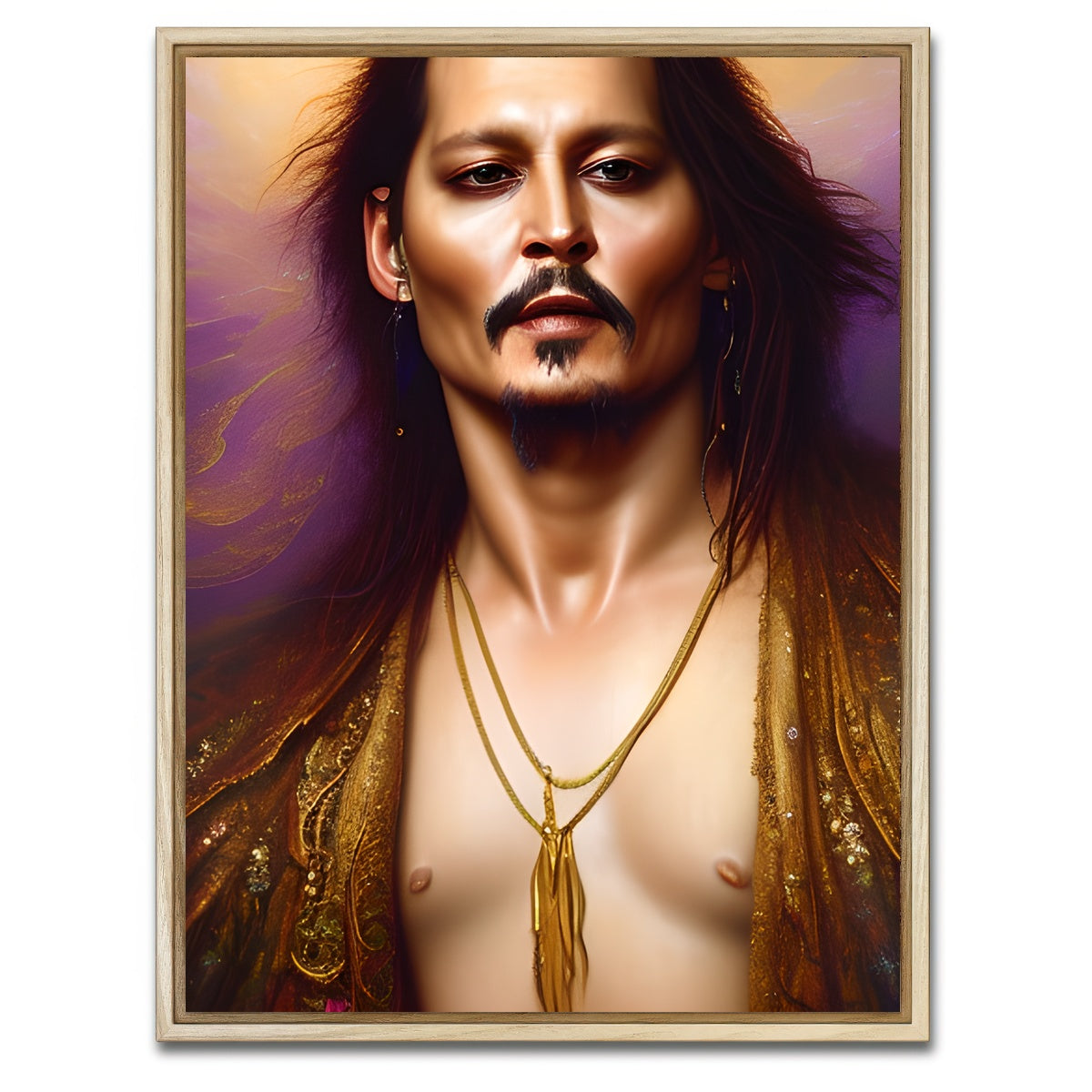 AUTO-MOCKUP WHITE | Johnny Depp Sexy | 1 Piece | Natural Framed Canvas | group=3x4