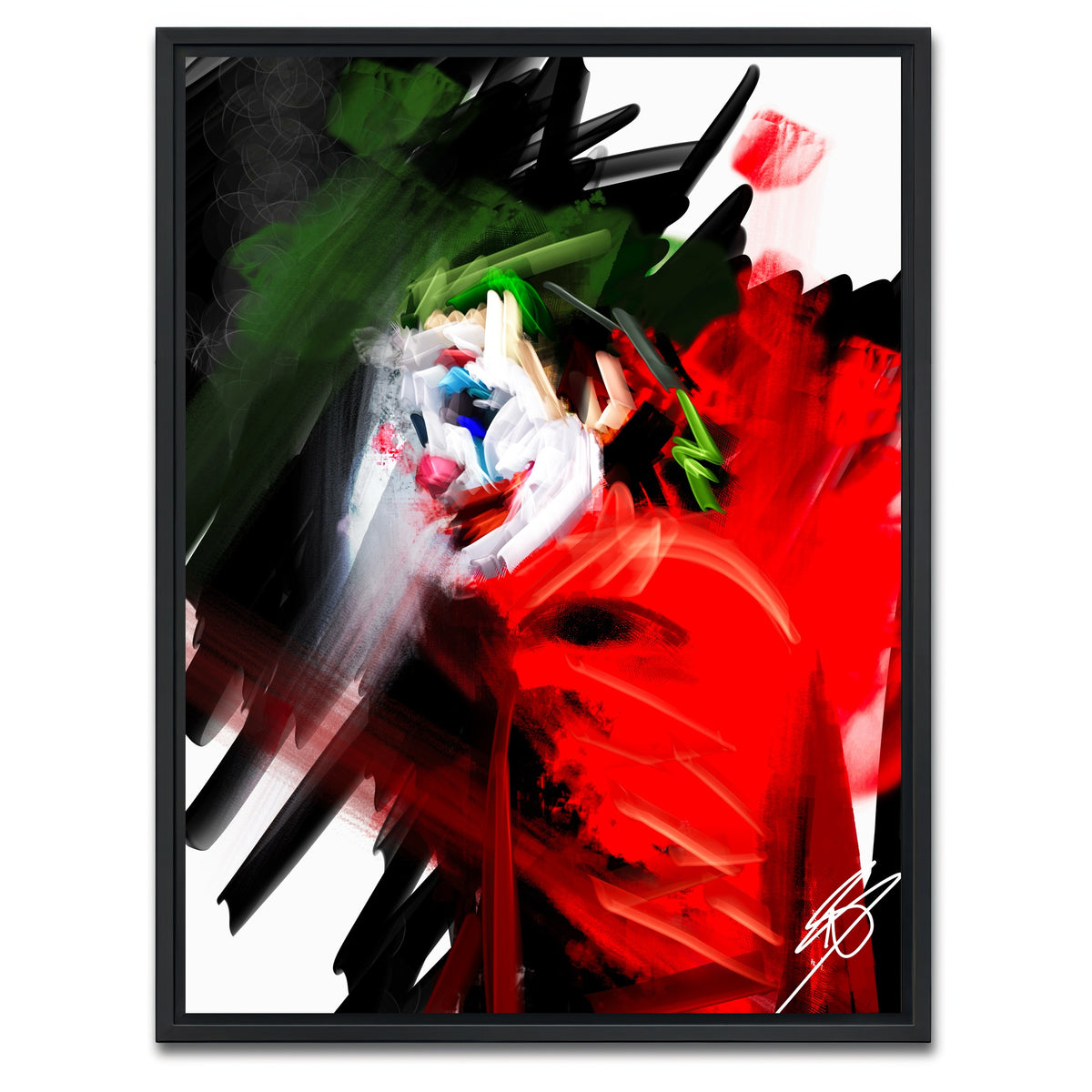 AUTO-MOCKUP WHITE | Joker Abstract | 1 Piece | Black Framed Canvas | group=3x4