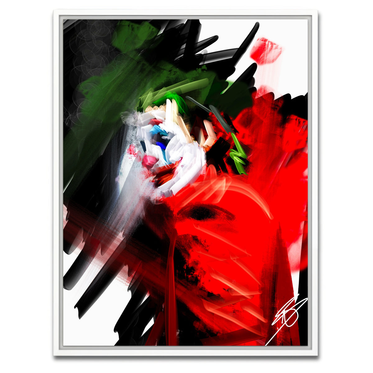 AUTO-MOCKUP WHITE | Joker Abstract | 1 Piece | White Framed Canvas | group=3x4