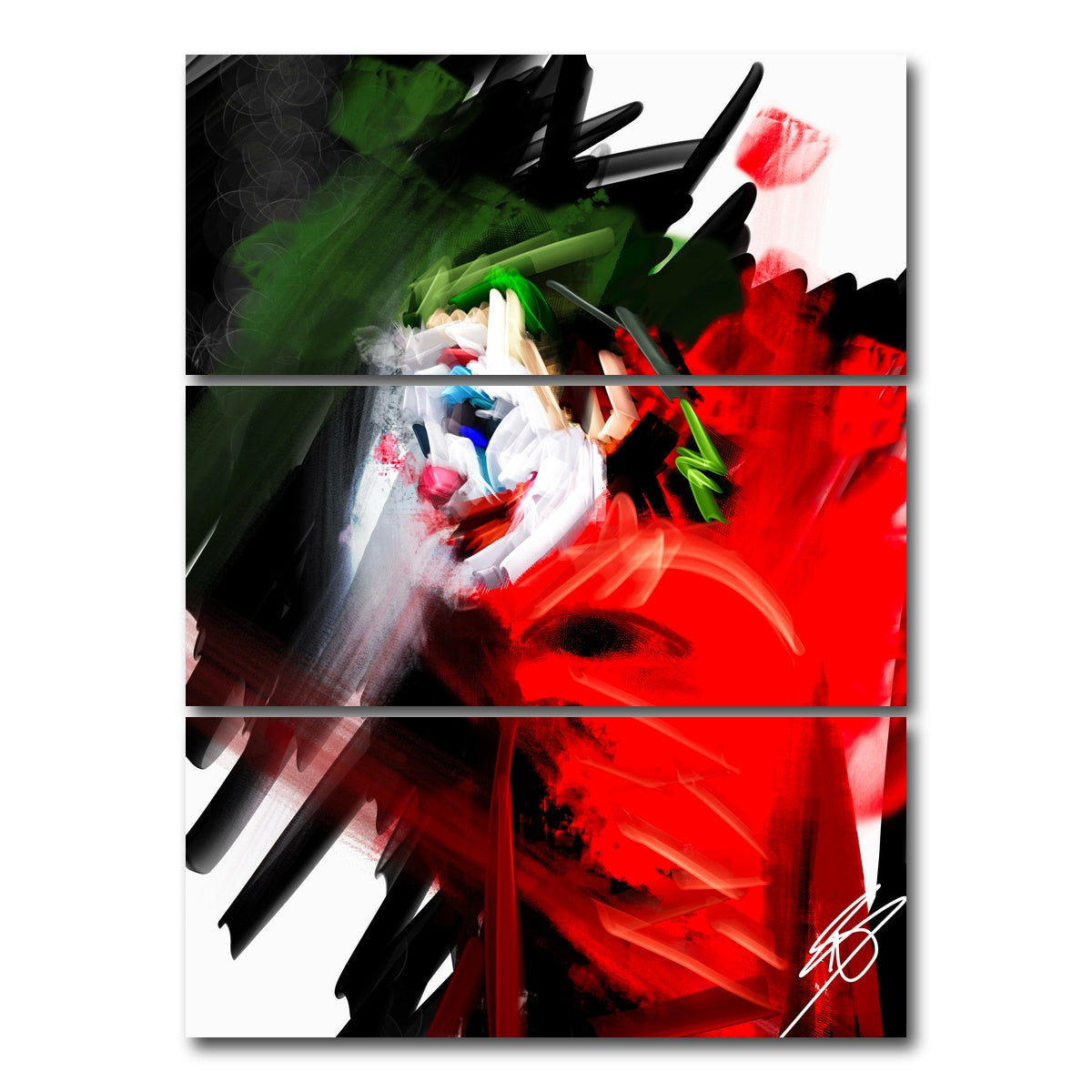 AUTO-MOCKUP WHITE | Joker Abstract | 3 Piece | Gallery Wrap Canvas | group=8x18_stacked