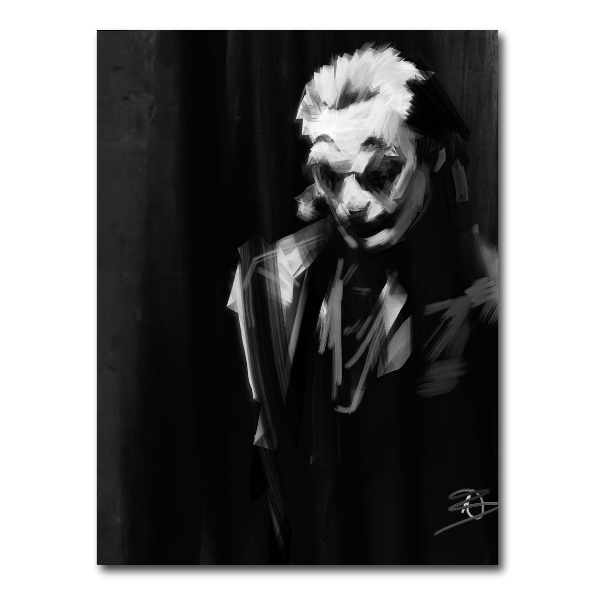 AUTO-MOCKUP WHITE | Joker Black and White | 1 Piece | Gallery Wrap Canvas | group=3x4