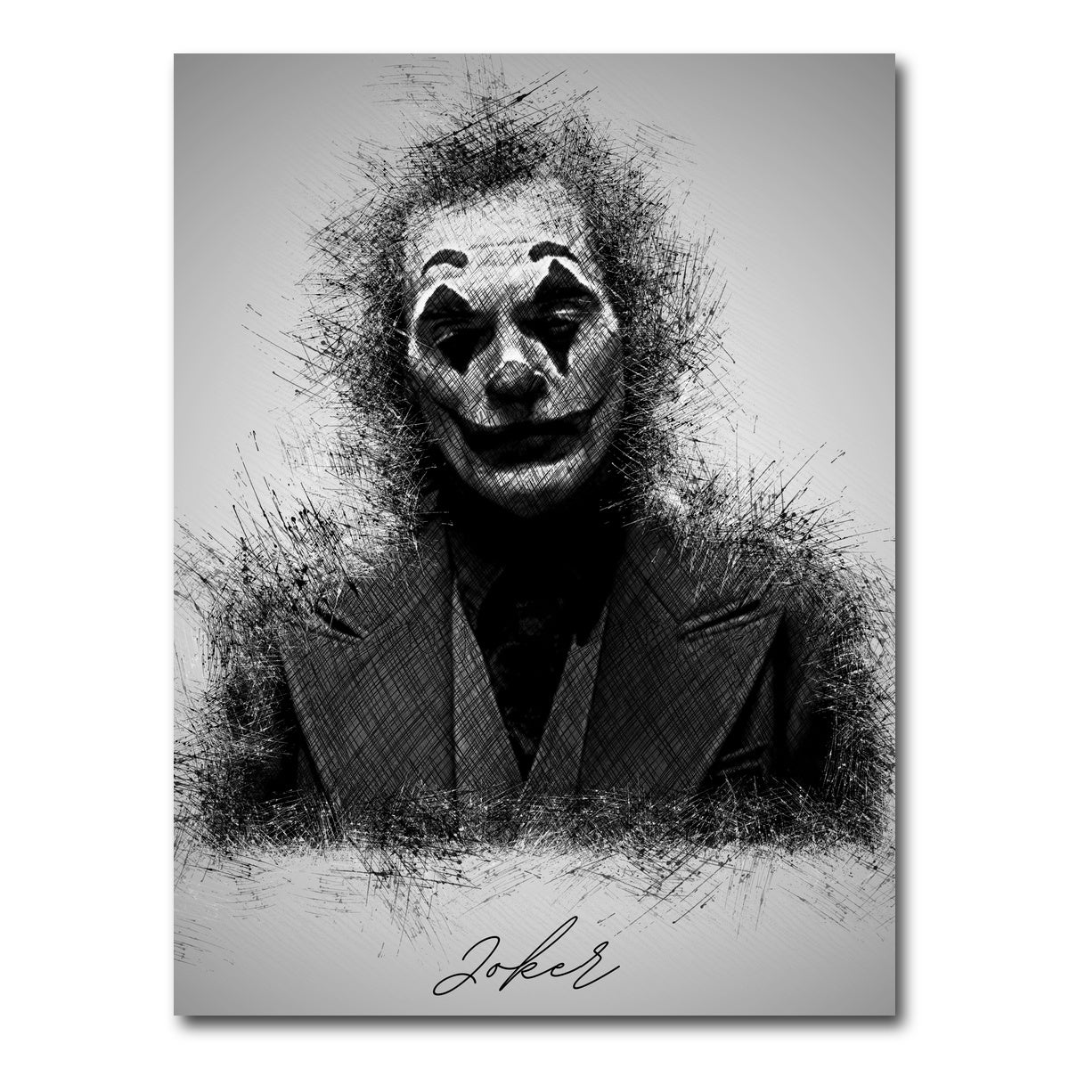 AUTO-MOCKUP WHITE | Joker Sketch | 1 Piece | Gallery Wrap Canvas | group=3x4