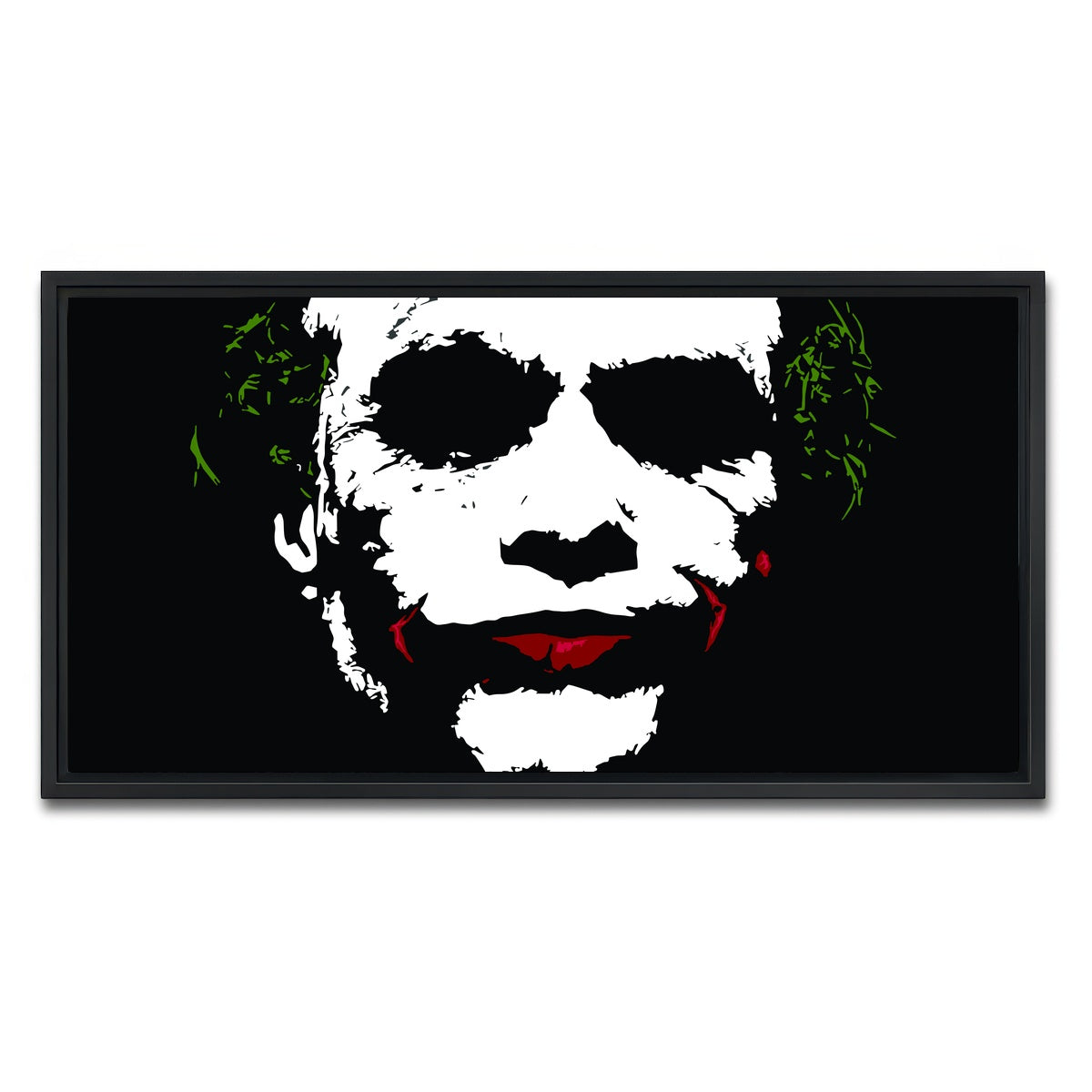 AUTO-MOCKUP WHITE | Joker Splatter | 1 Piece | Black Framed Canvas | group=2x1
