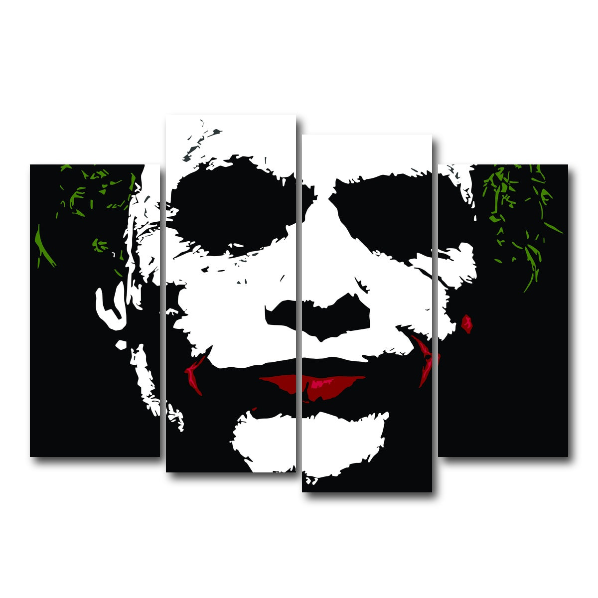 AUTO-MOCKUP WHITE | Joker Splatter | 4 Piece | Gallery Wrap Canvas | group=4_normal