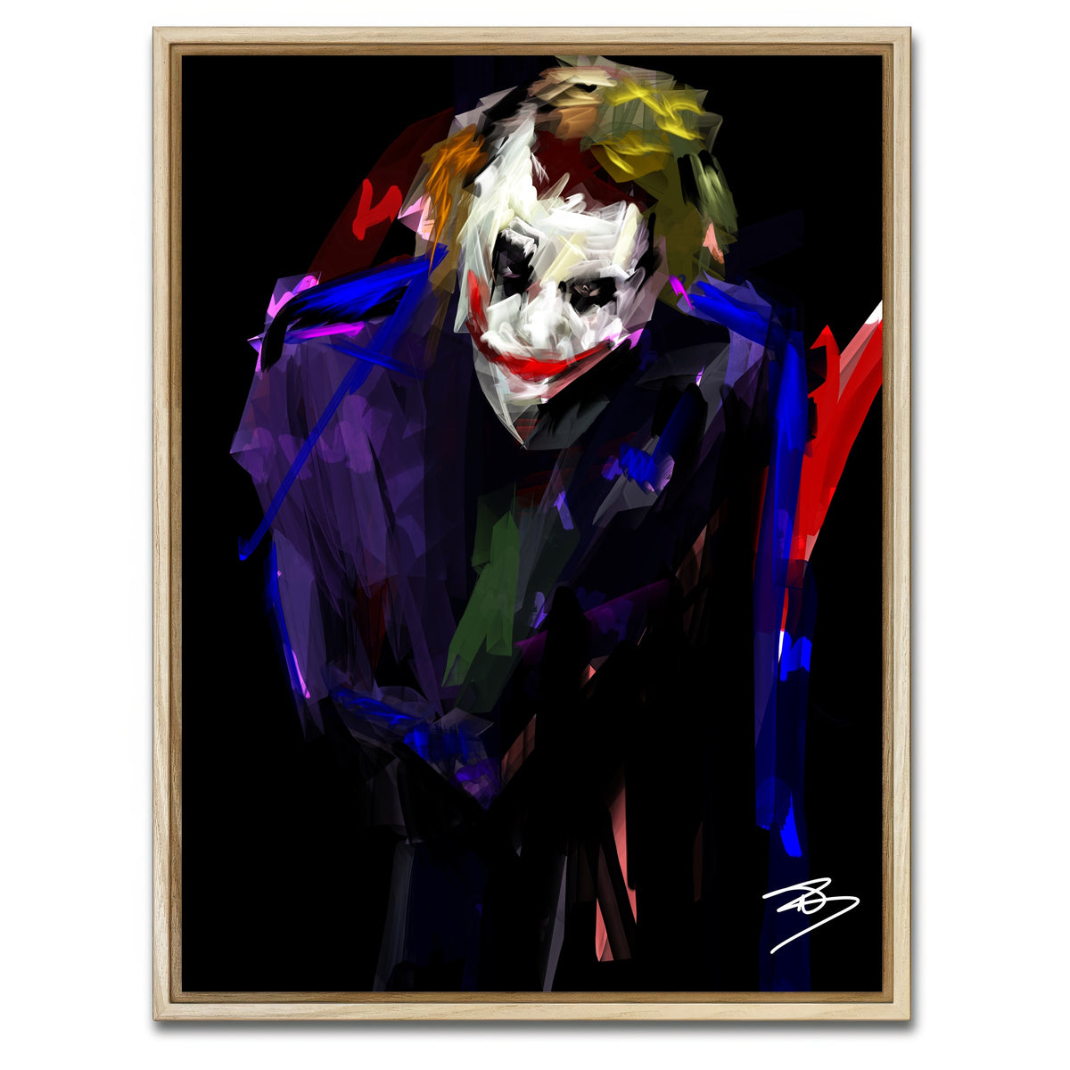 AUTO-MOCKUP WHITE | Joker why so serious | 1 Piece | Natural Framed Canvas | group=3x4