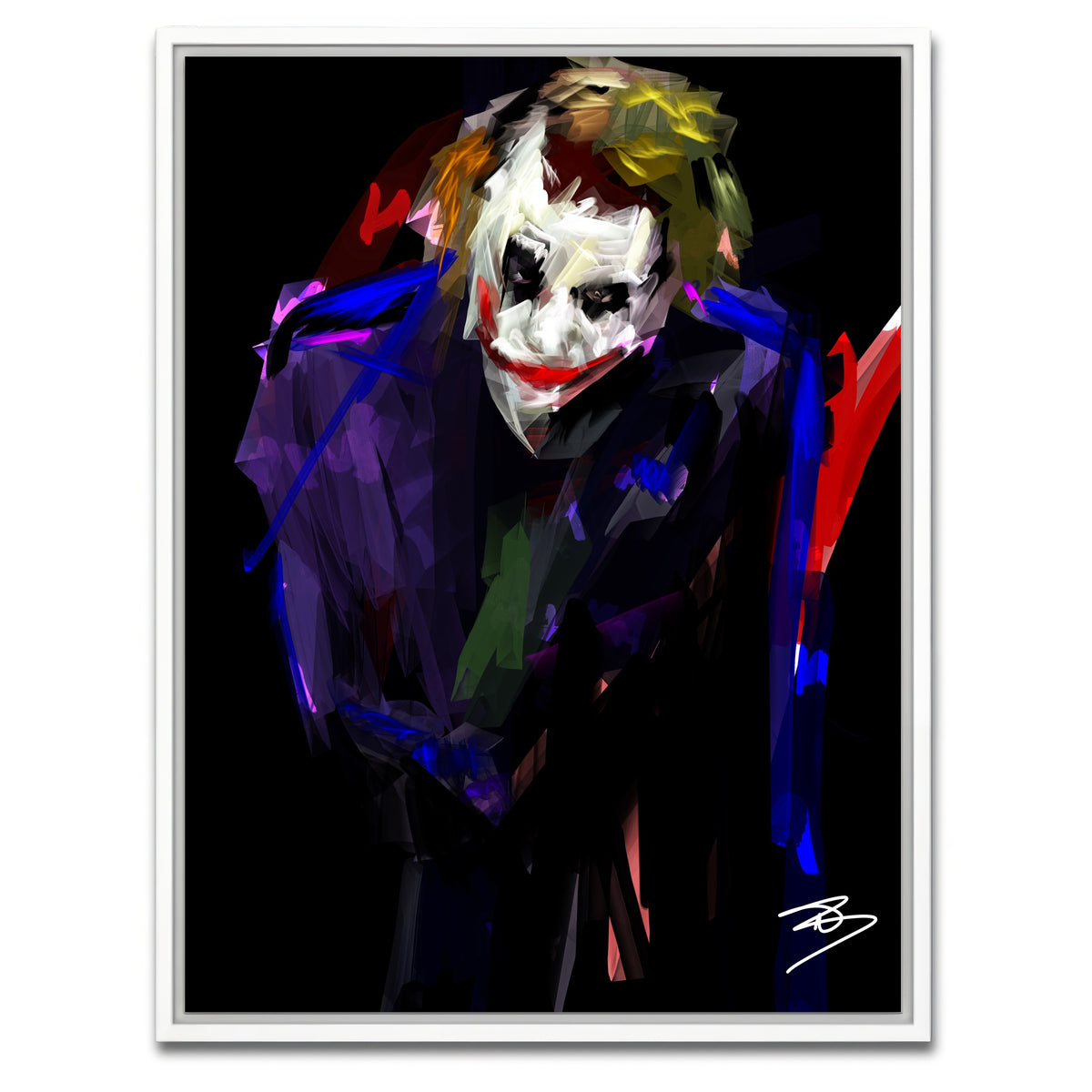 AUTO-MOCKUP WHITE | Joker why so serious | 1 Piece | White Framed Canvas | group=3x4
