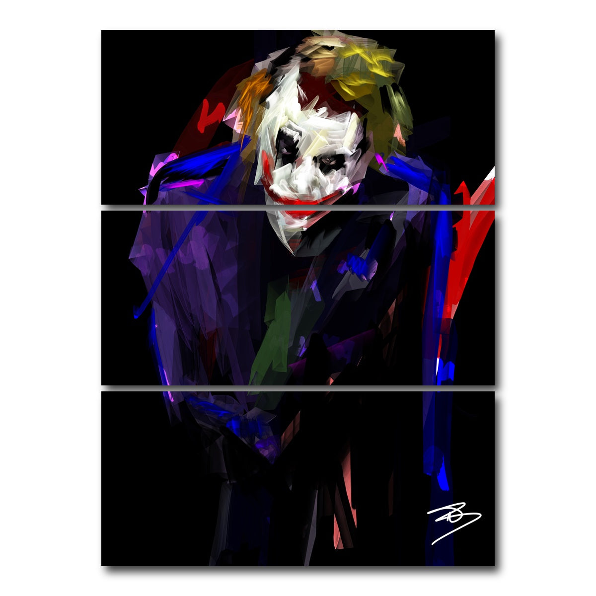 AUTO-MOCKUP WHITE | Joker why so serious | 3 Piece | Gallery Wrap Canvas | group=8x18_stacked