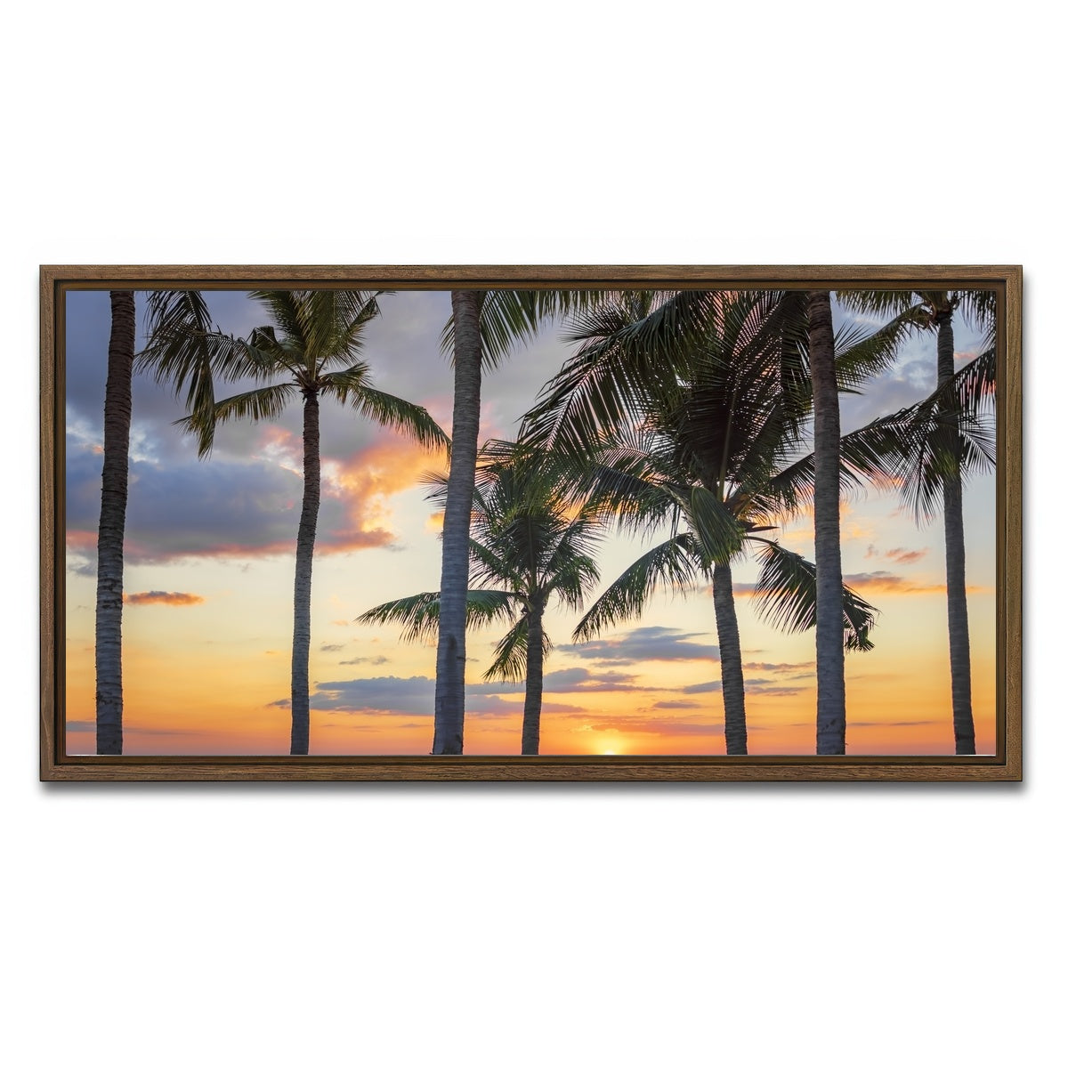 AUTO-MOCKUP WHITE | Jomtien Sunset | 1 Piece | Walnut Framed Canvas | group=2x1