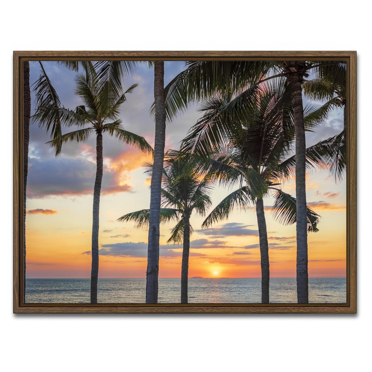 AUTO-MOCKUP WHITE | Jomtien Sunset | 1 Piece | Walnut Framed Canvas | group=4x3