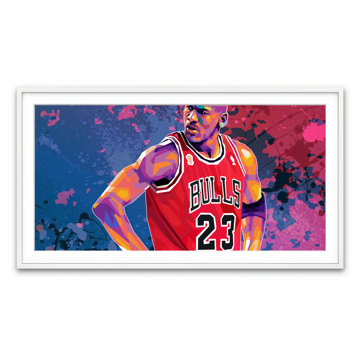 Framed Print 2x1 White