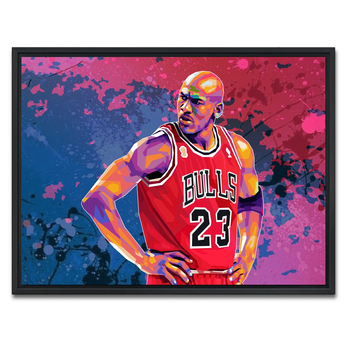 AUTO-MOCKUP WHITE | Jordan Splatter | 1 Piece | Black Framed Canvas | group=4x3