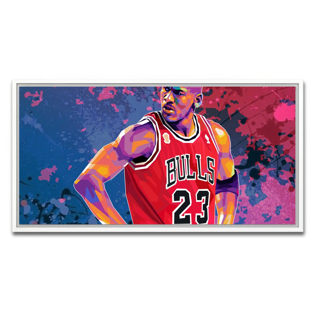AUTO-MOCKUP WHITE | Jordan Splatter | 1 Piece | White Framed Canvas | group=2x1