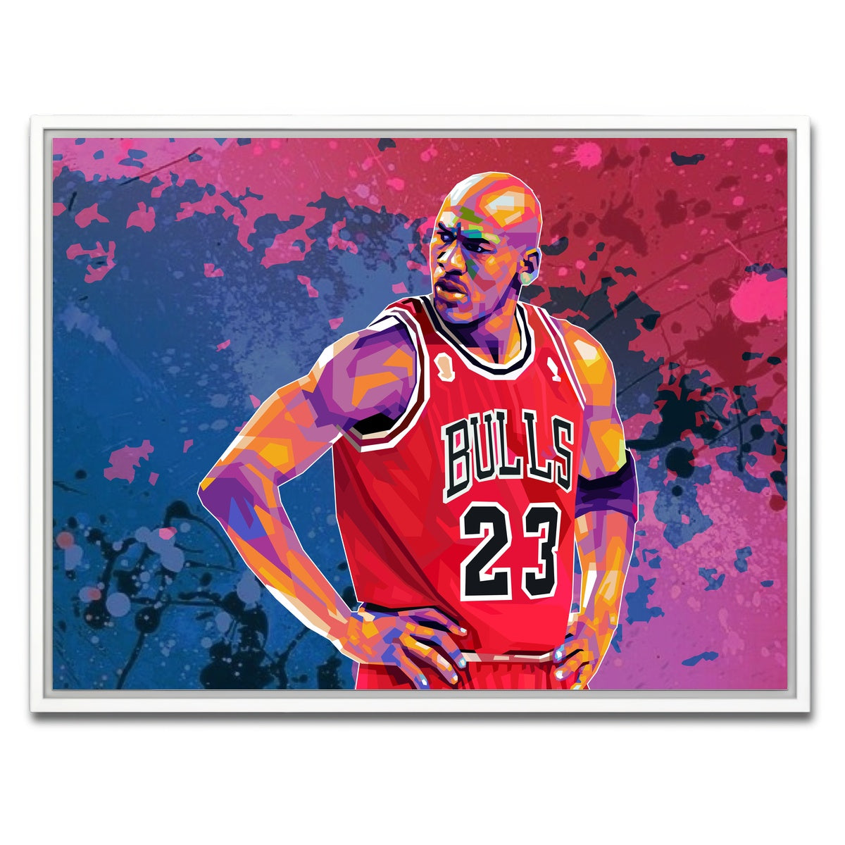 AUTO-MOCKUP WHITE | Jordan Splatter | 1 Piece | White Framed Canvas | group=4x3