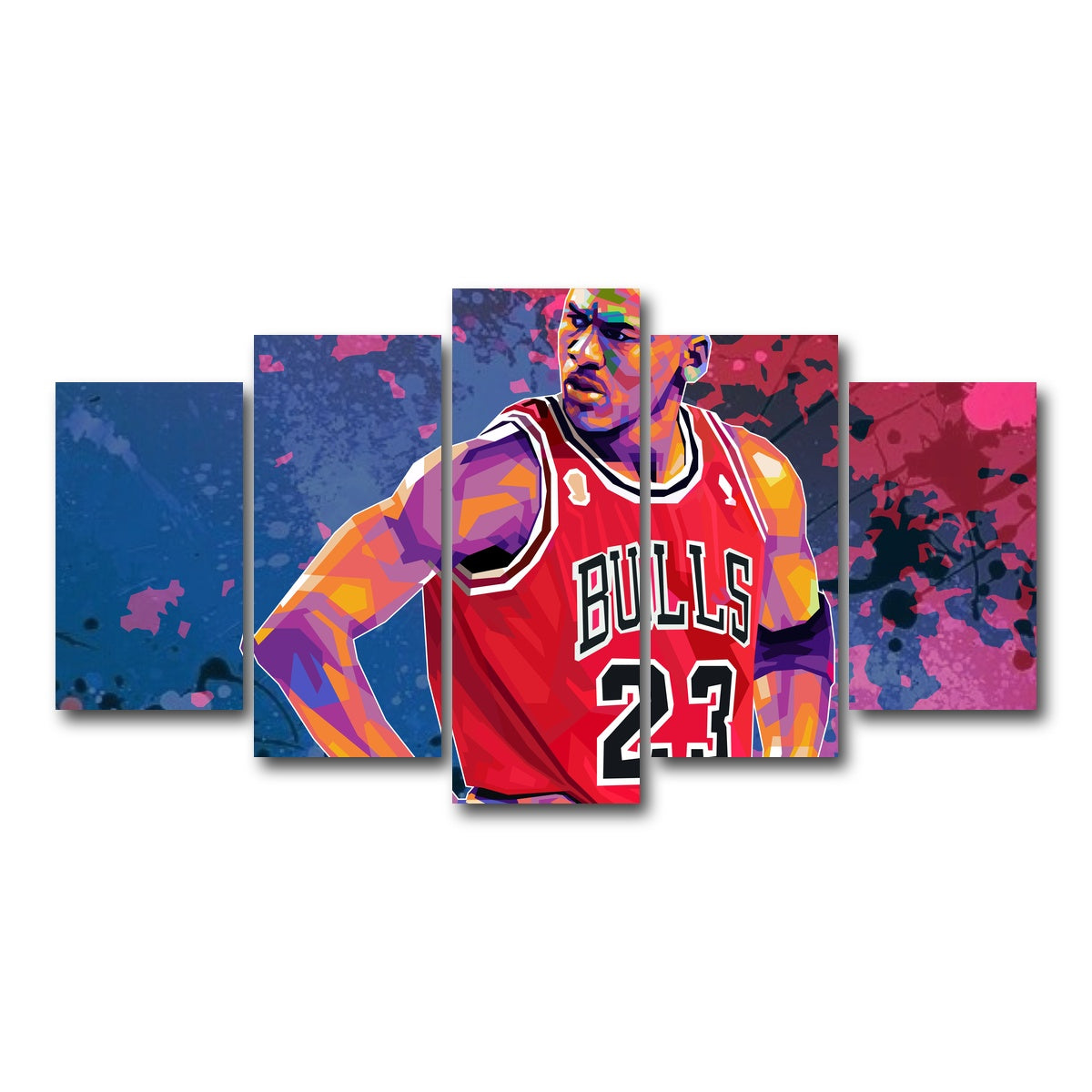 AUTO-MOCKUP WHITE | Jordan Splatter | 5 Piece | Gallery Wrap Canvas | group=5_normal