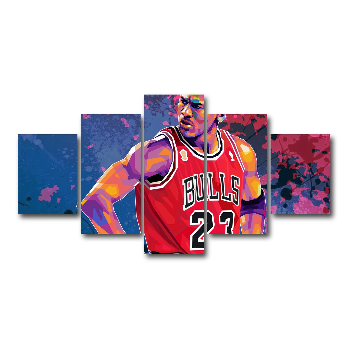 AUTO-MOCKUP WHITE | Jordan Splatter | 5 Piece | Gallery Wrap Canvas | group=5_short