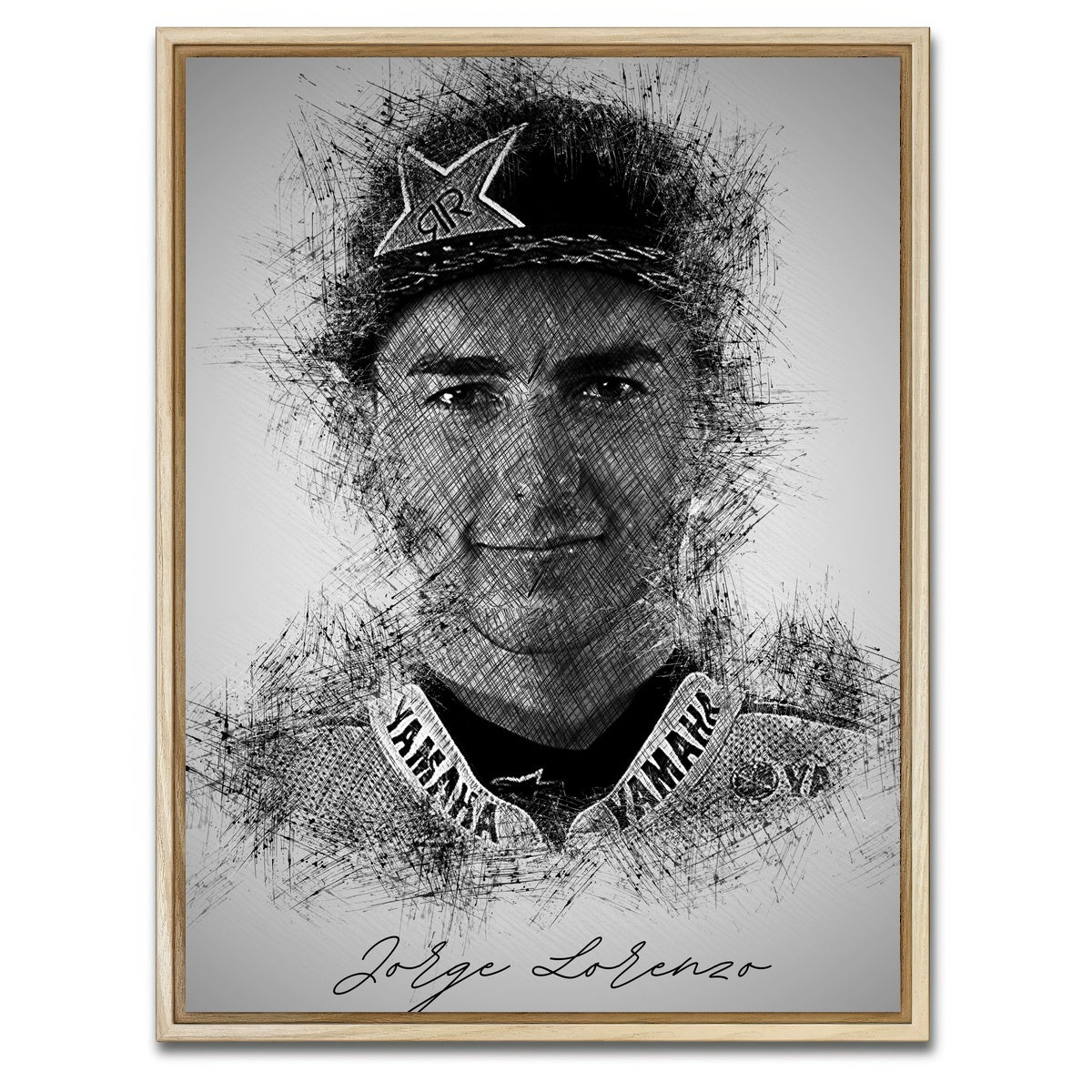 AUTO-MOCKUP WHITE | Jorge Lorenzo | 1 Piece | Natural Framed Canvas | group=3x4