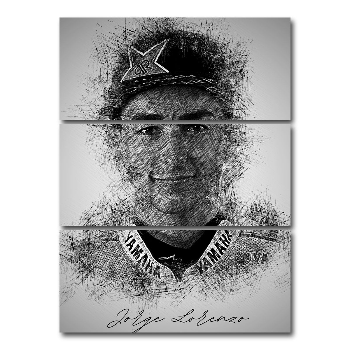 AUTO-MOCKUP WHITE | Jorge Lorenzo | 3 Piece | Gallery Wrap Canvas | group=8x18_stacked