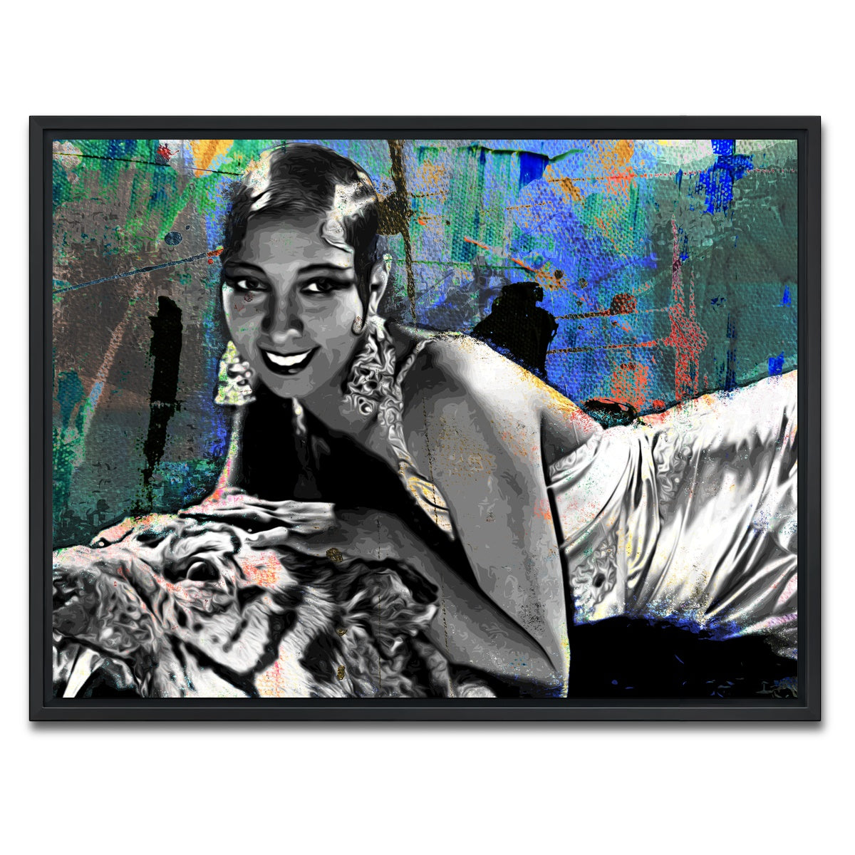 AUTO-MOCKUP WHITE | Josephine Baker | 1 Piece | Black Framed Canvas | group=4x3