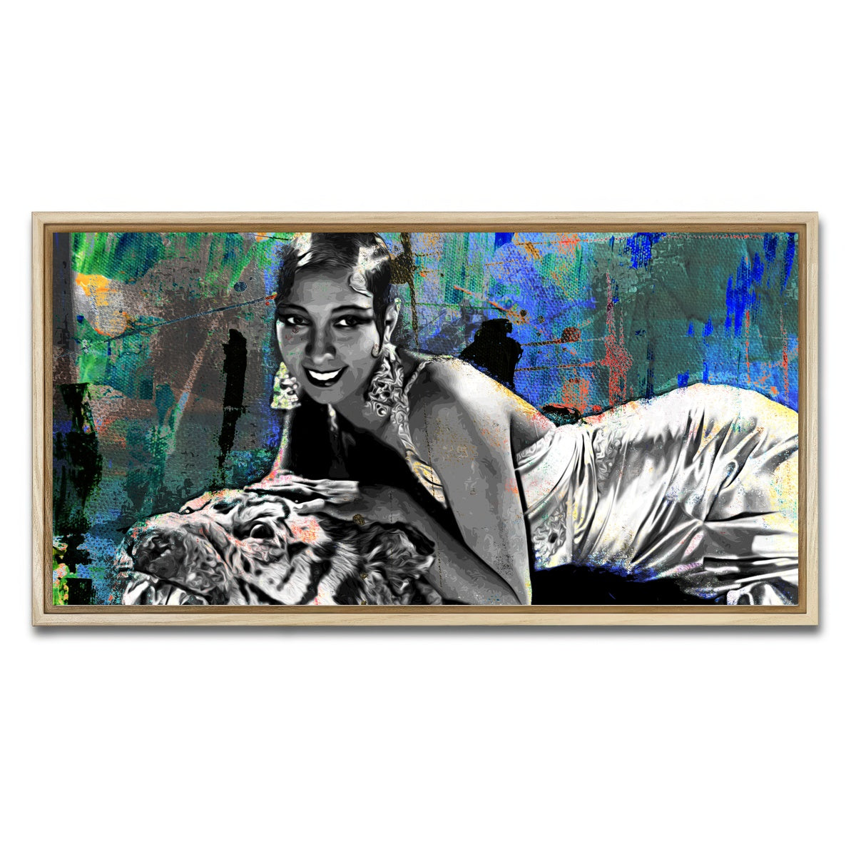 AUTO-MOCKUP WHITE | Josephine Baker | 1 Piece | Natural Framed Canvas | group=2x1