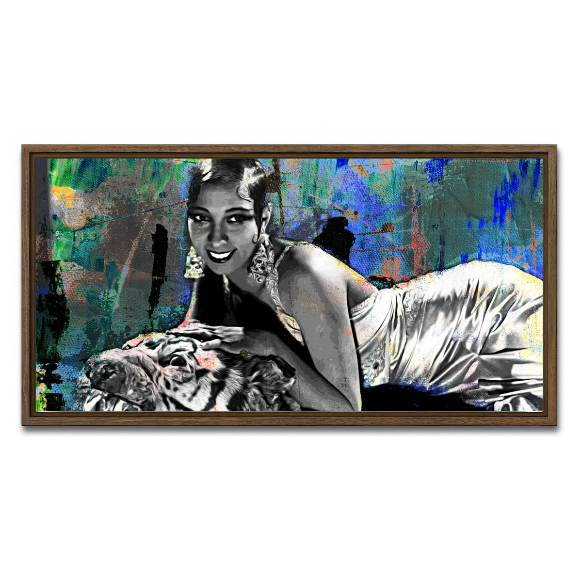 AUTO-MOCKUP WHITE | Josephine Baker | 1 Piece | Walnut Framed Canvas | group=2x1
