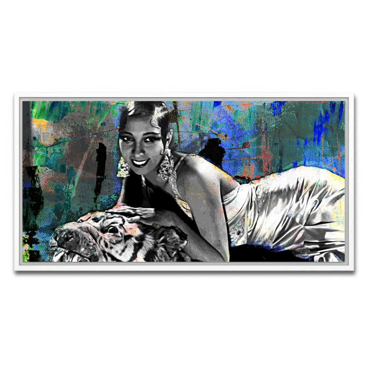 AUTO-MOCKUP WHITE | Josephine Baker | 1 Piece | White Framed Canvas | group=2x1