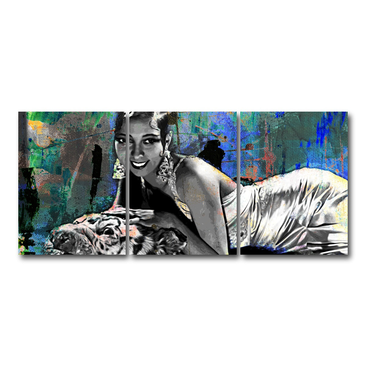 AUTO-MOCKUP WHITE | Josephine Baker | 3 Piece | Gallery Wrap Canvas | group=18x24