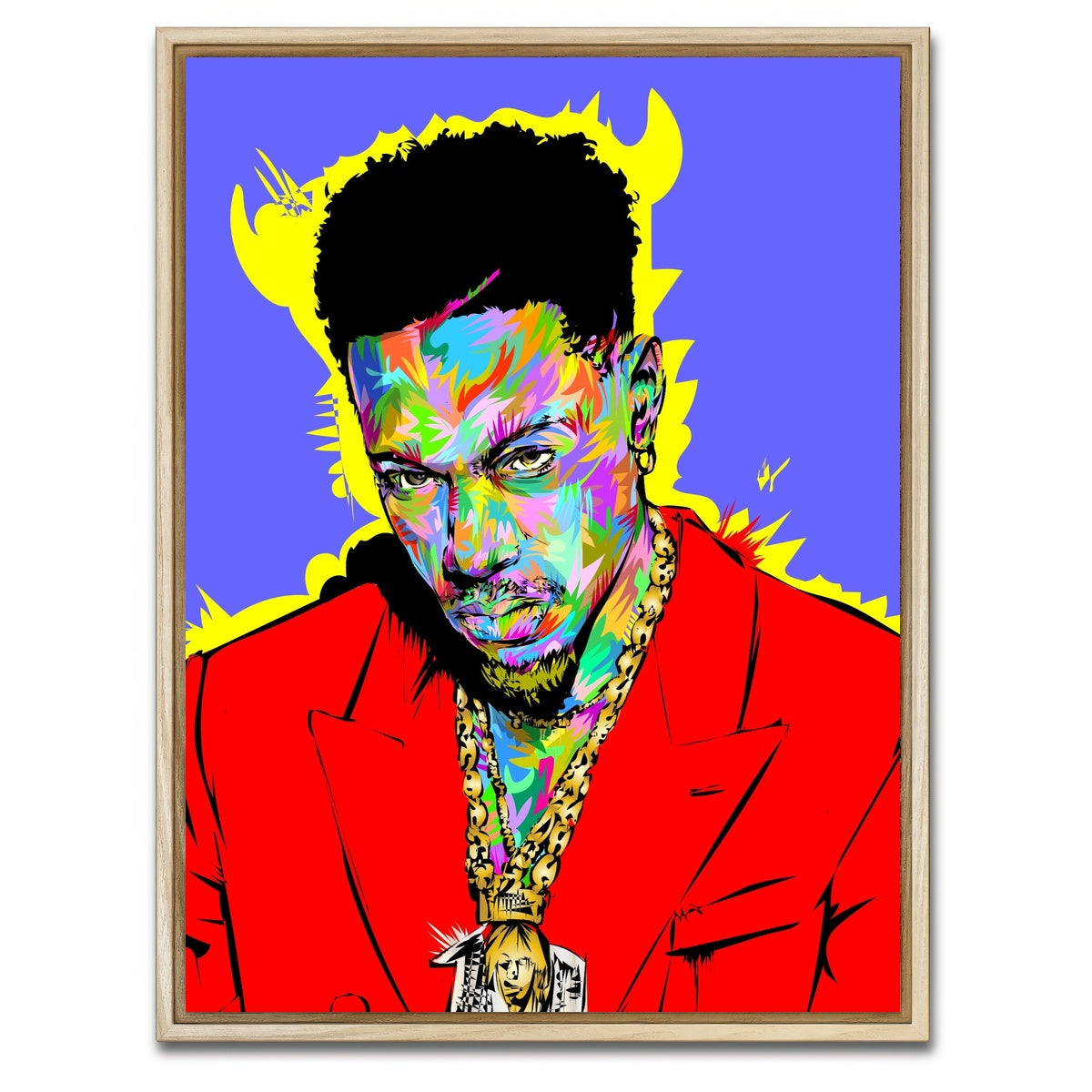 AUTO-MOCKUP WHITE | Josey Badass | 1 Piece | Natural Framed Canvas | group=3x4