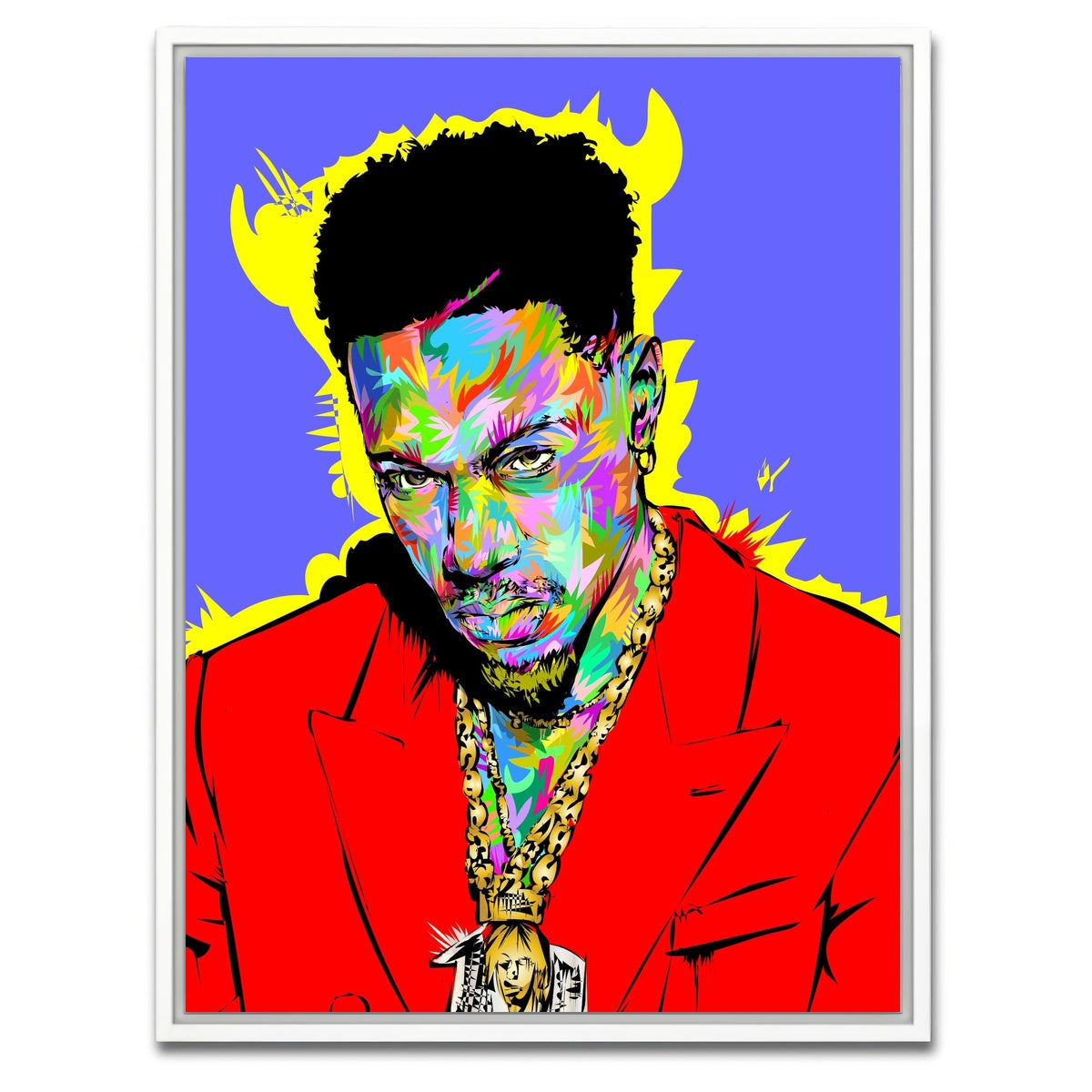 AUTO-MOCKUP WHITE | Josey Badass | 1 Piece | White Framed Canvas | group=3x4