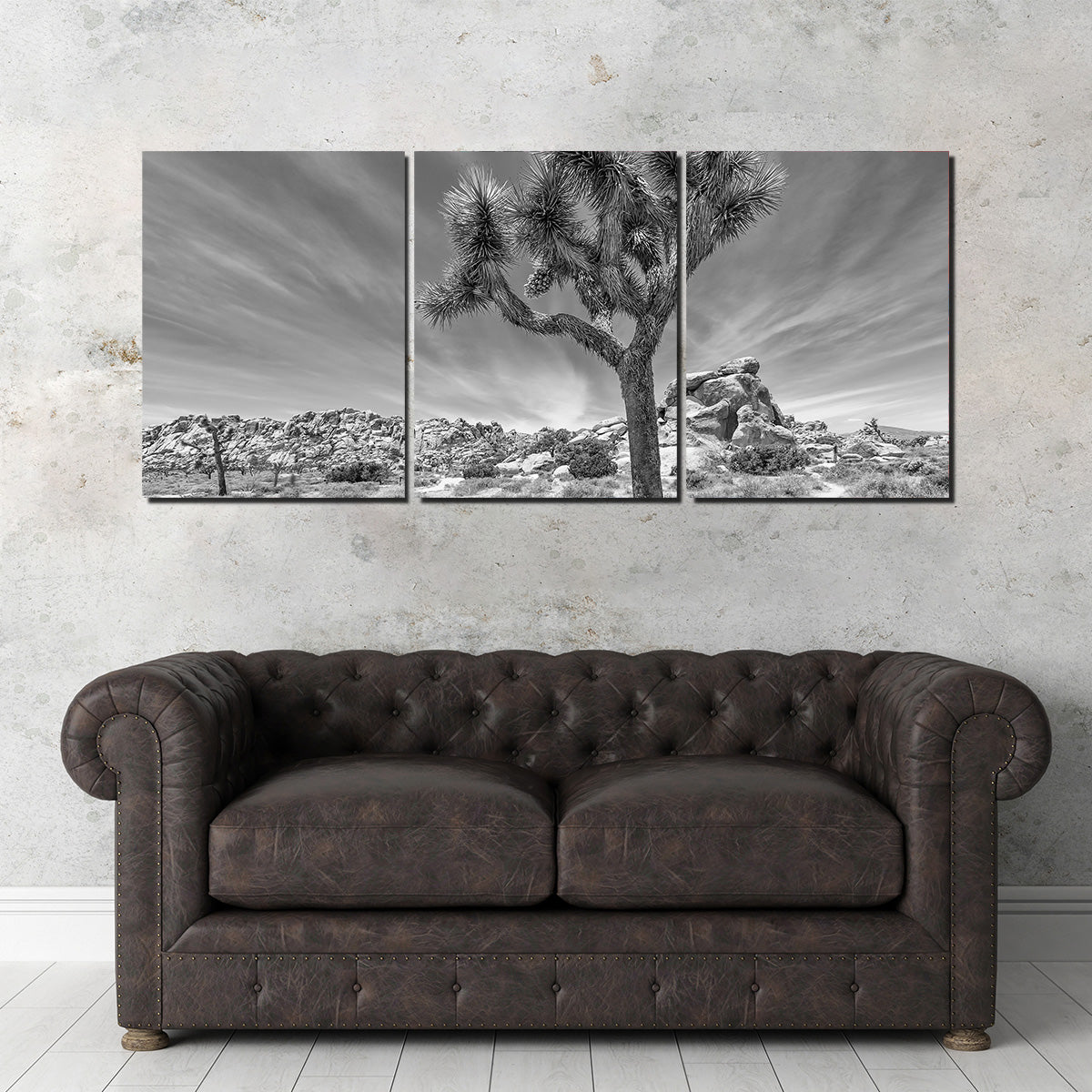 Joshua Tree National Park Inspirational Monochrome Wall Art