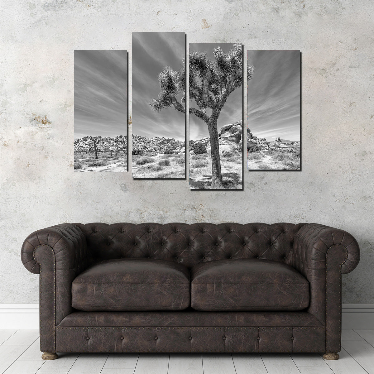 Joshua Tree National Park Inspirational Monochrome Wall Art