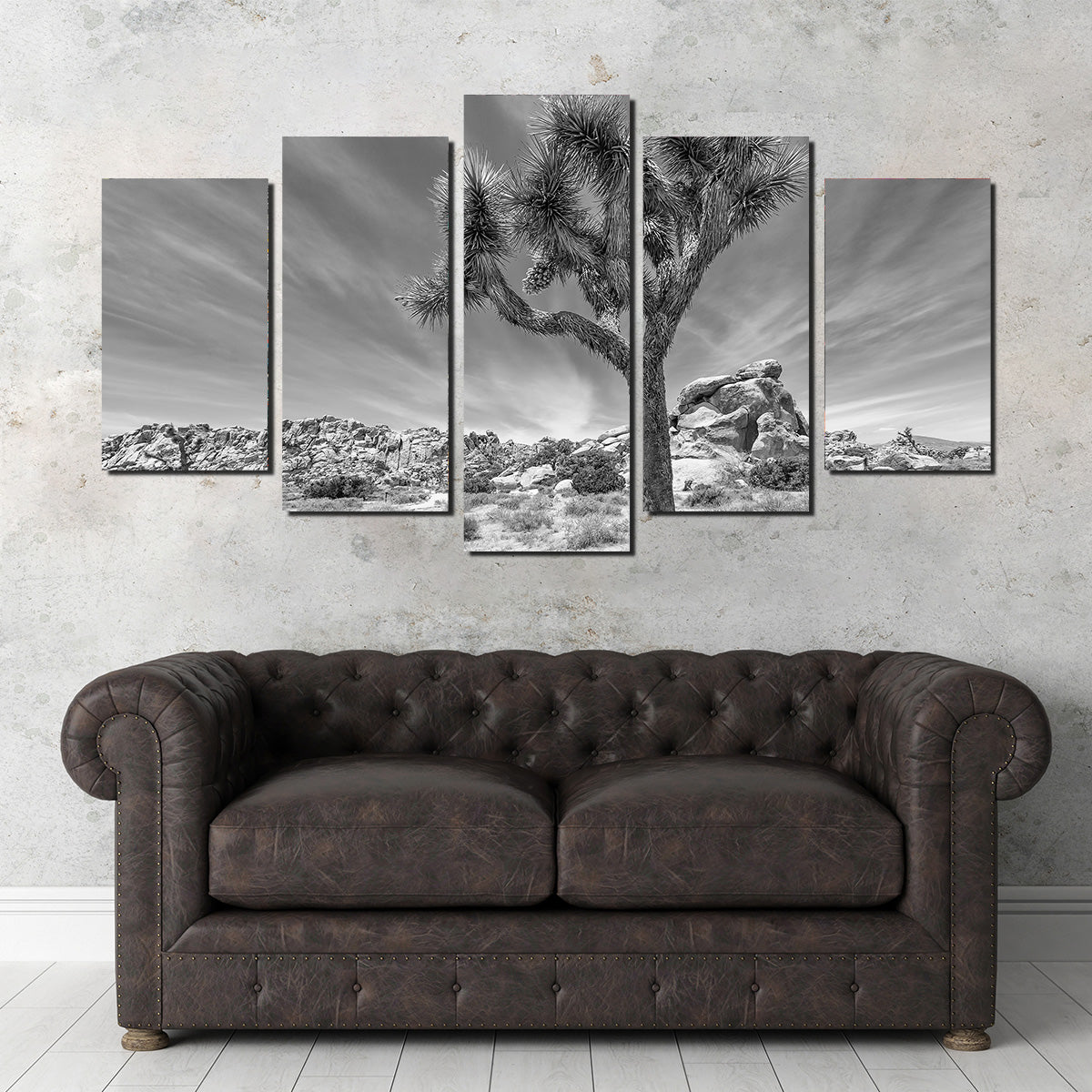 Joshua Tree National Park Inspirational Monochrome Wall Art