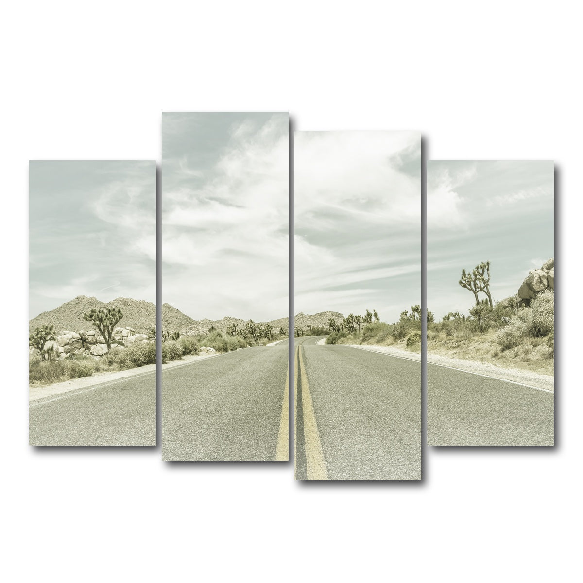 AUTO-MOCKUP WHITE | Joshua Trees Park Boulevard | 4 Piece | Gallery Wrap Canvas | group=4_normal