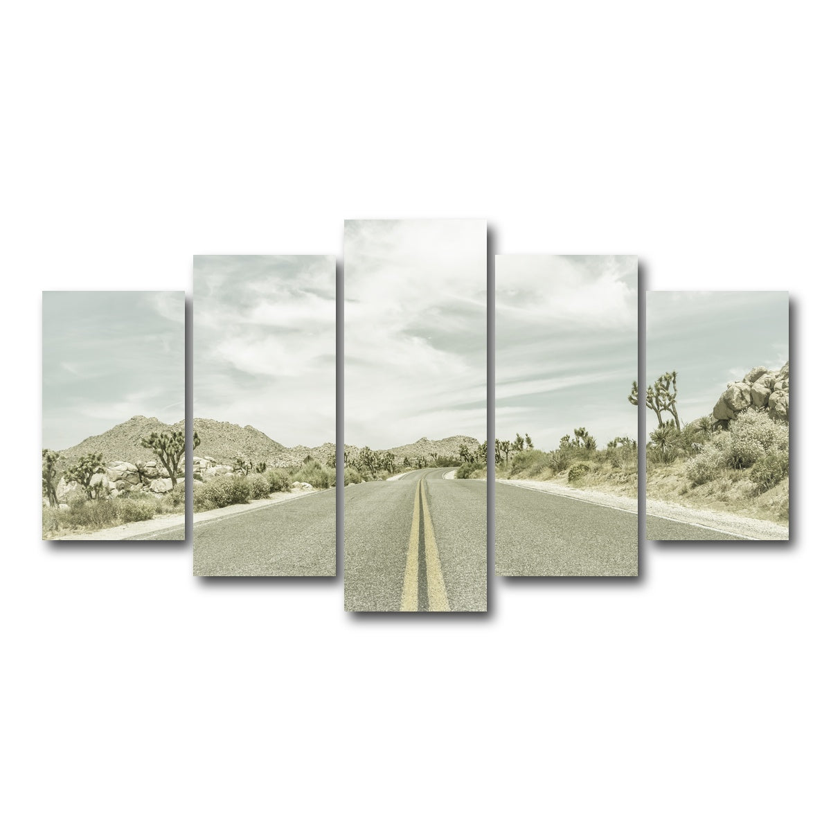 AUTO-MOCKUP WHITE | Joshua Trees Park Boulevard | 5 Piece | Gallery Wrap Canvas | group=5_normal