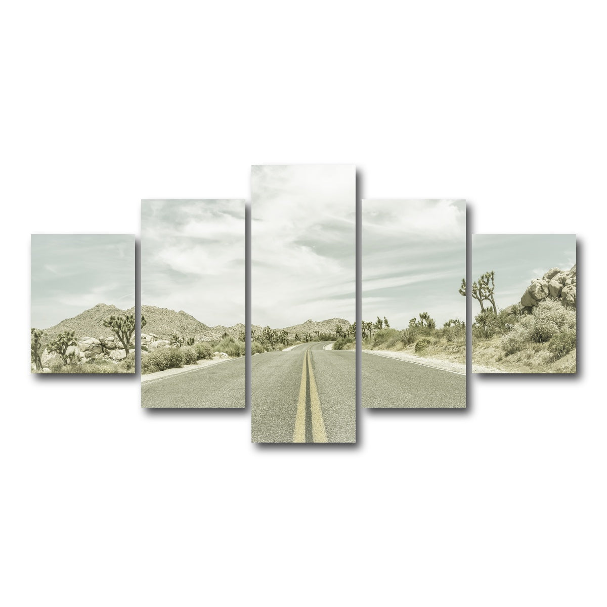 AUTO-MOCKUP WHITE | Joshua Trees Park Boulevard | 5 Piece | Gallery Wrap Canvas | group=5_short