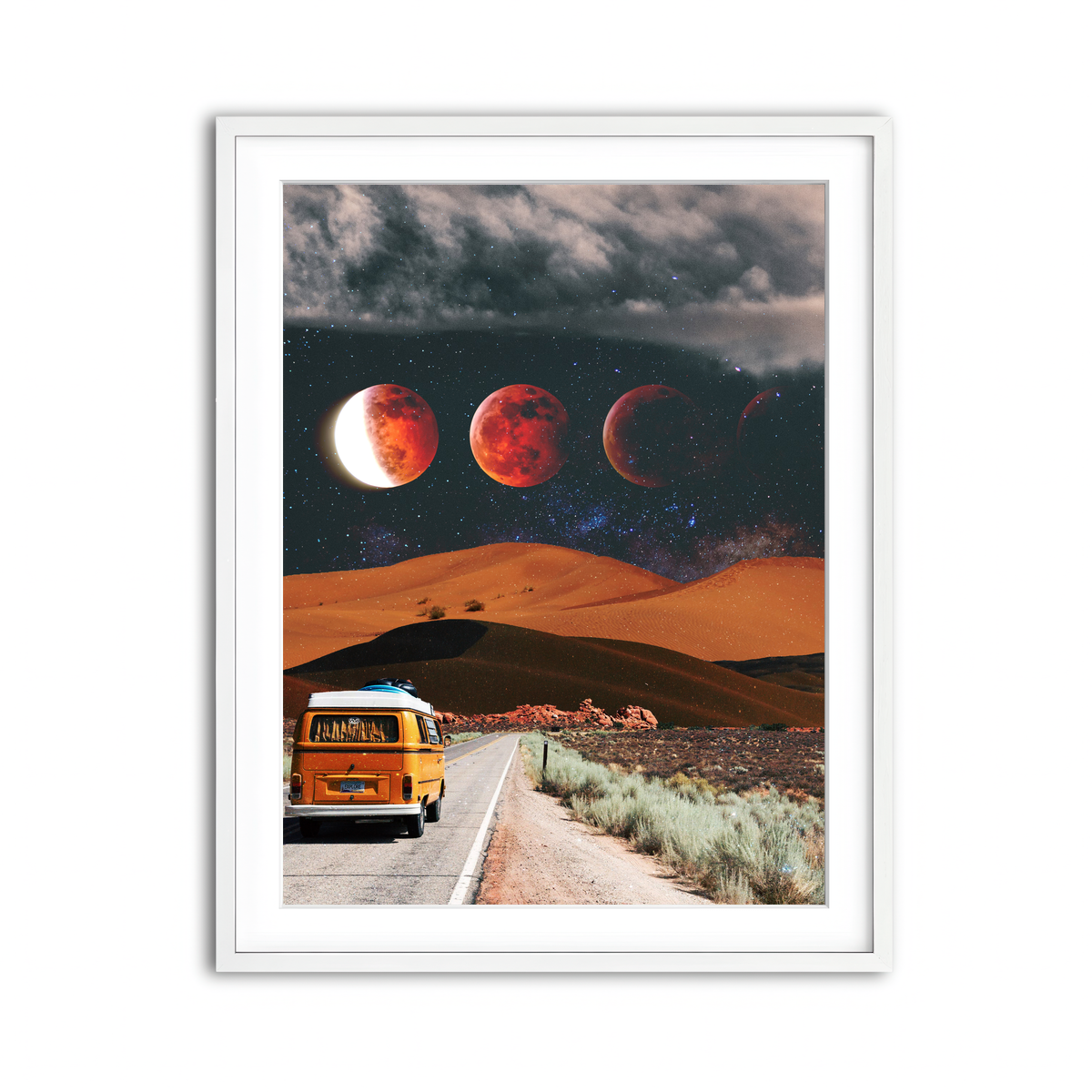 Framed Print 3x4 White