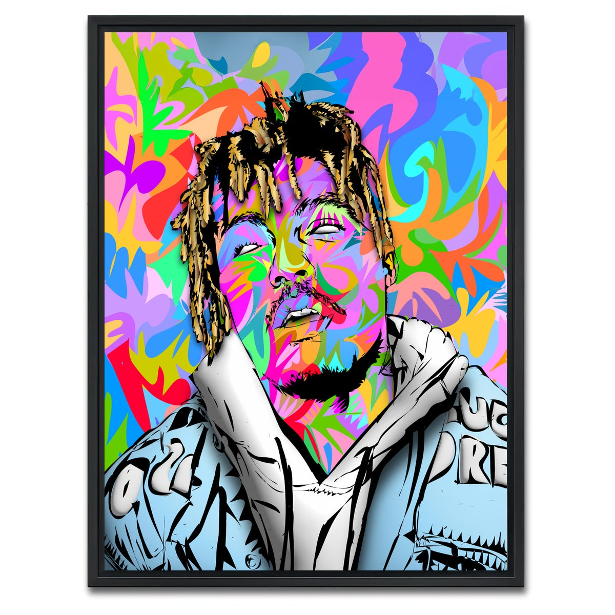 AUTO-MOCKUP WHITE | Juice WRLD Color | 1 Piece | Black Framed Canvas | group=3x4
