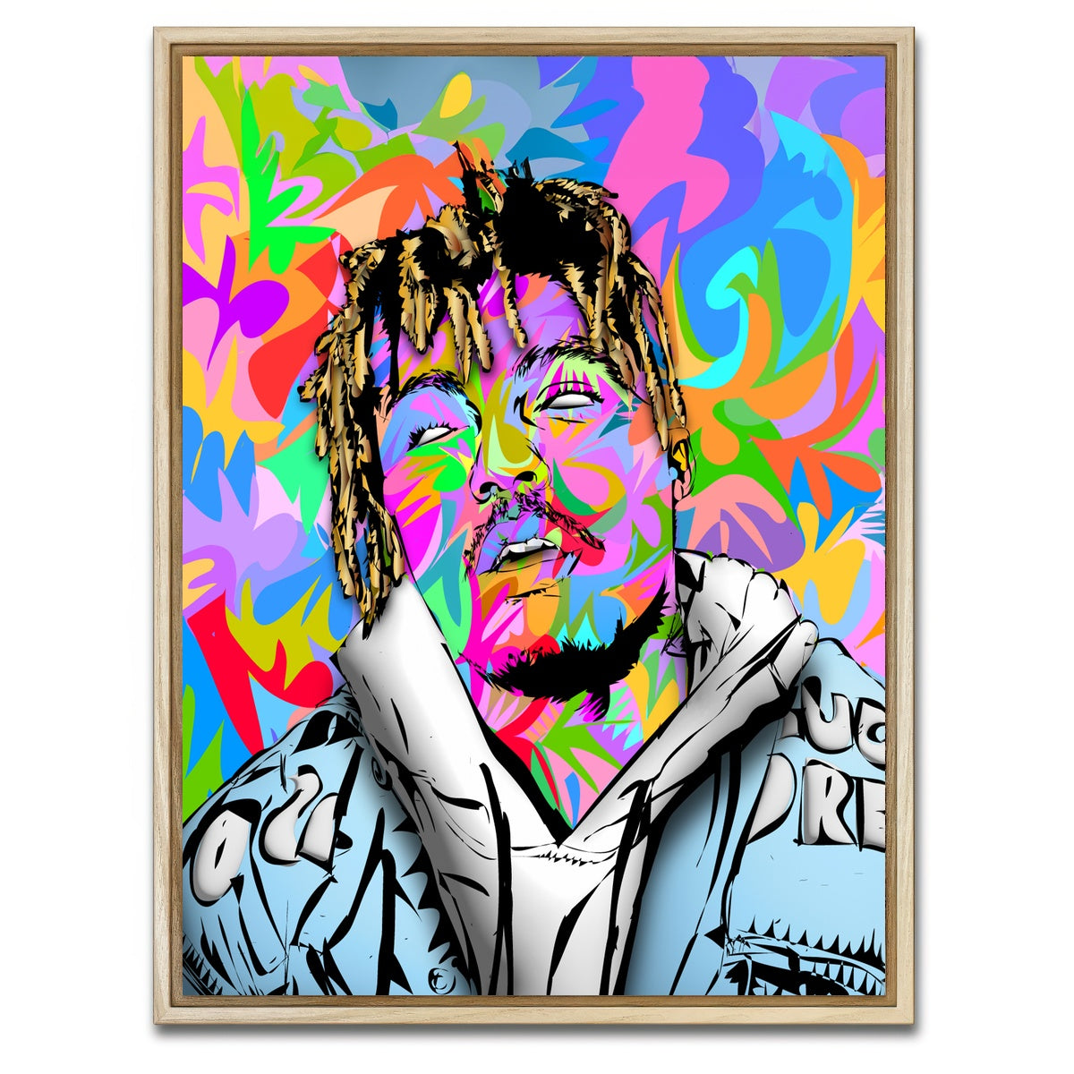 AUTO-MOCKUP WHITE | Juice WRLD Color | 1 Piece | Natural Framed Canvas | group=3x4