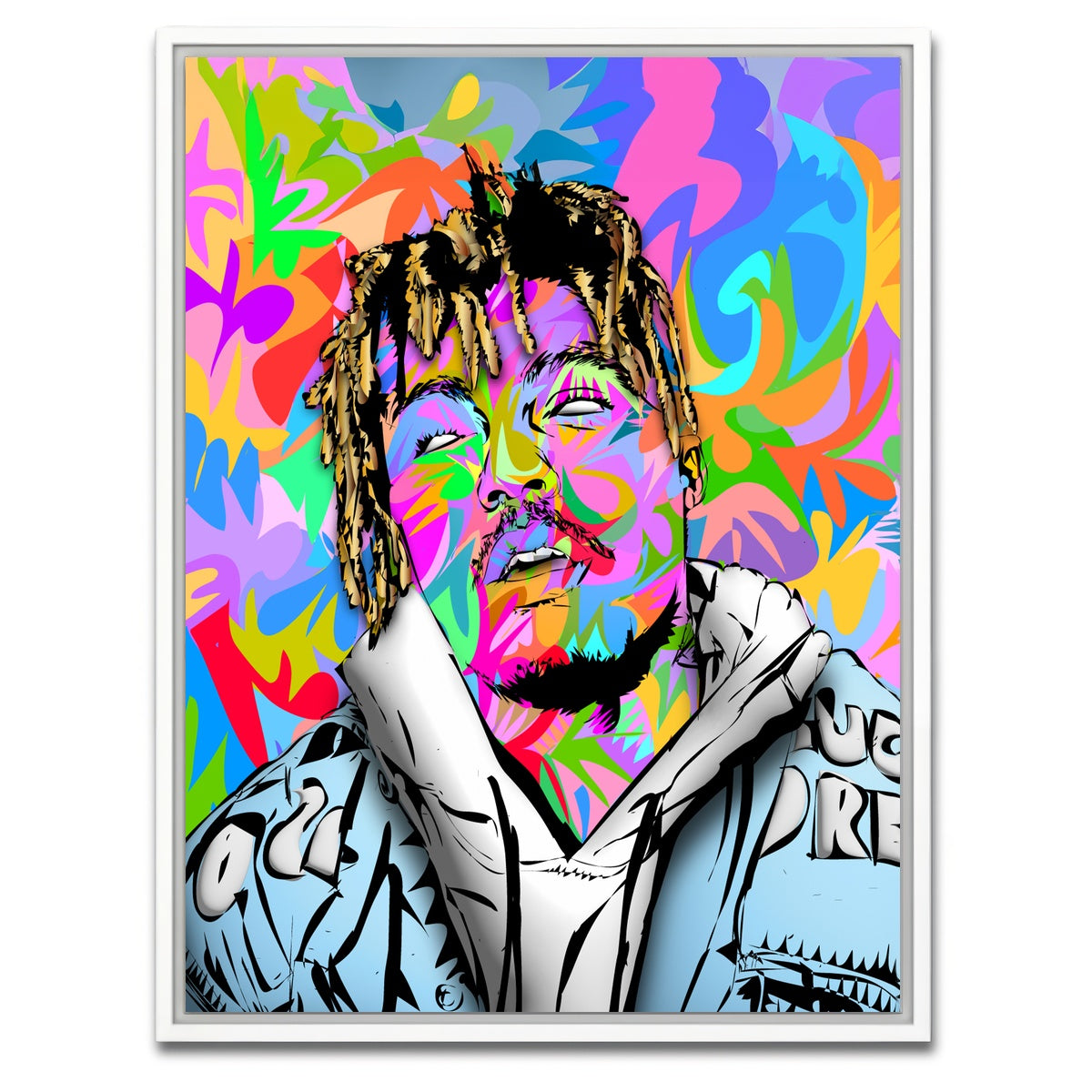 AUTO-MOCKUP WHITE | Juice WRLD Color | 1 Piece | White Framed Canvas | group=3x4