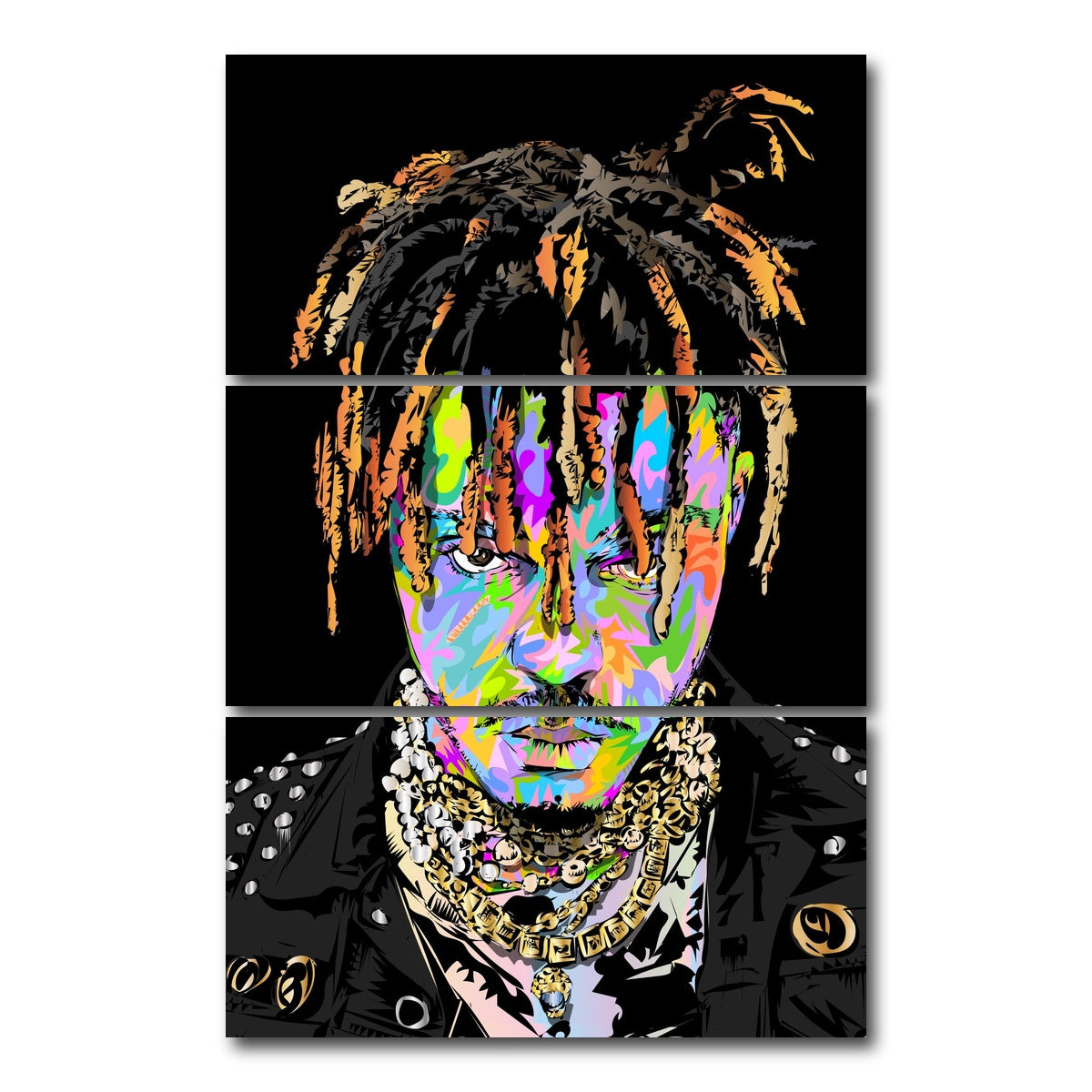 AUTO-MOCKUP WHITE | Juice World | 3 Piece | Gallery Wrap Canvas | group=12x24_stacked