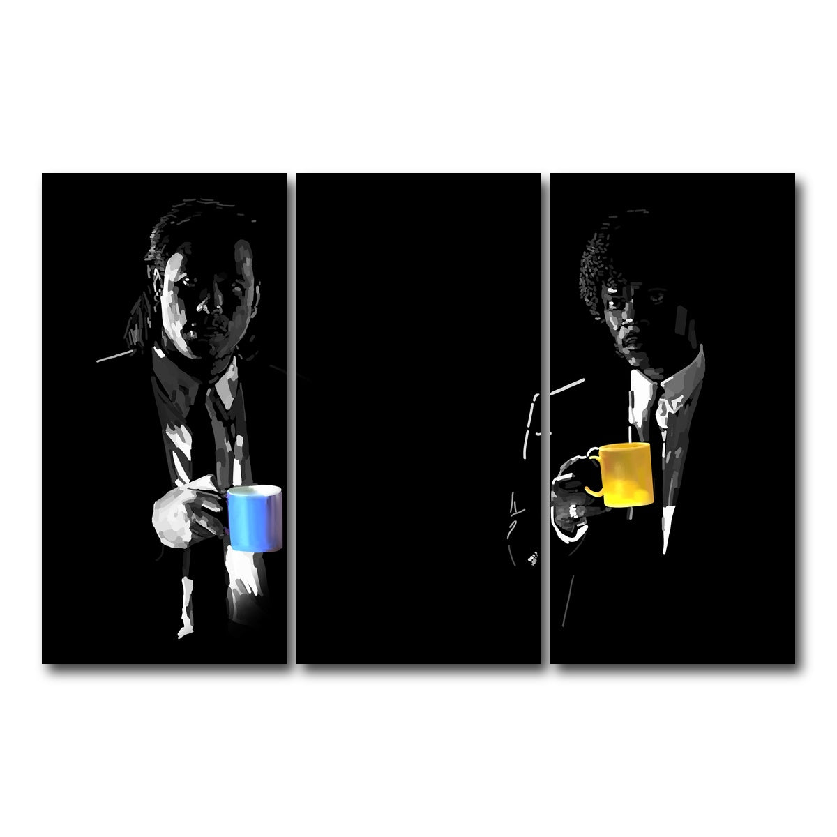 AUTO-MOCKUP WHITE | Jules and Vincent Drinks | 3 Piece | Gallery Wrap Canvas | group=12x24