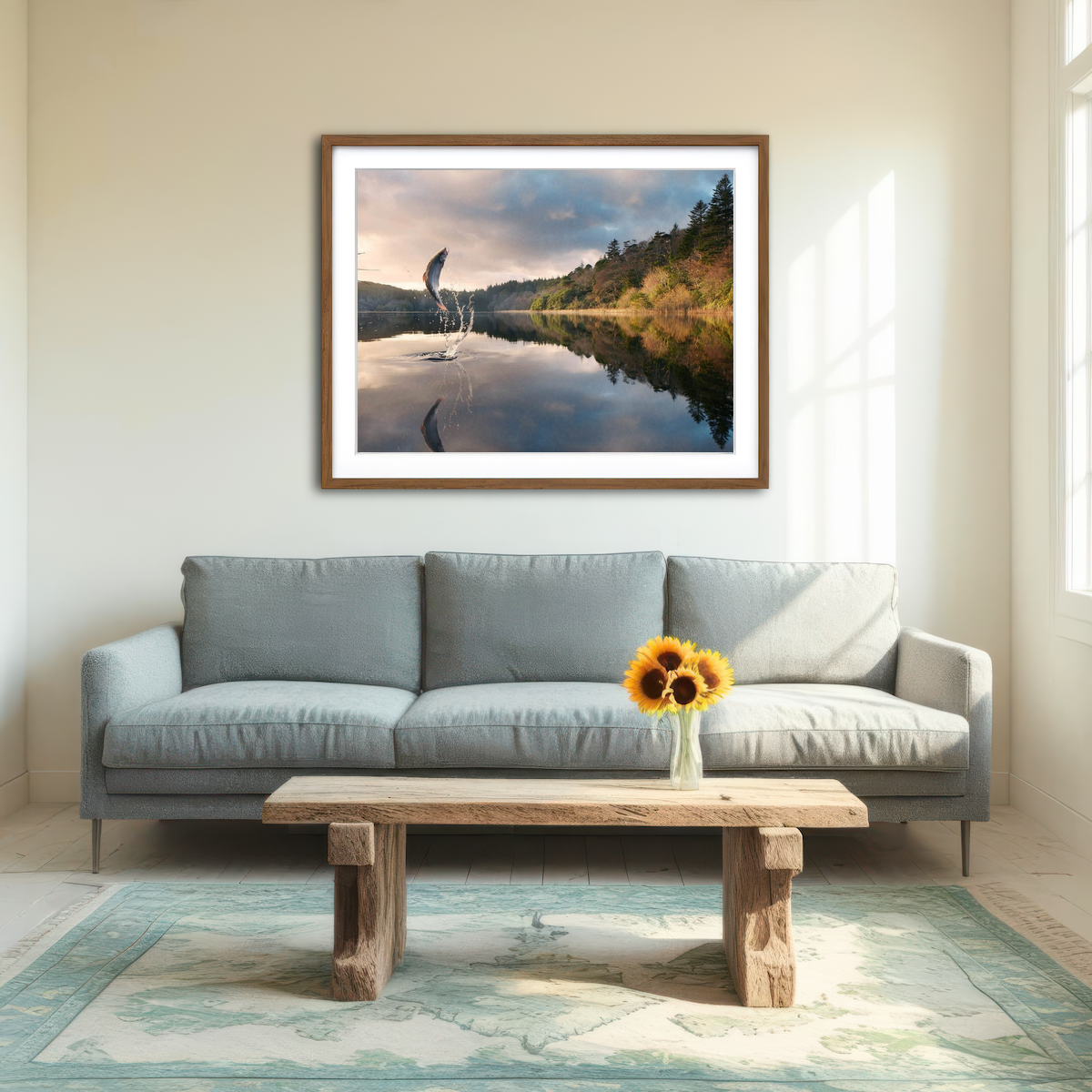 AUTO-MOCKUP ROOM | Jumping Fish Wall Art