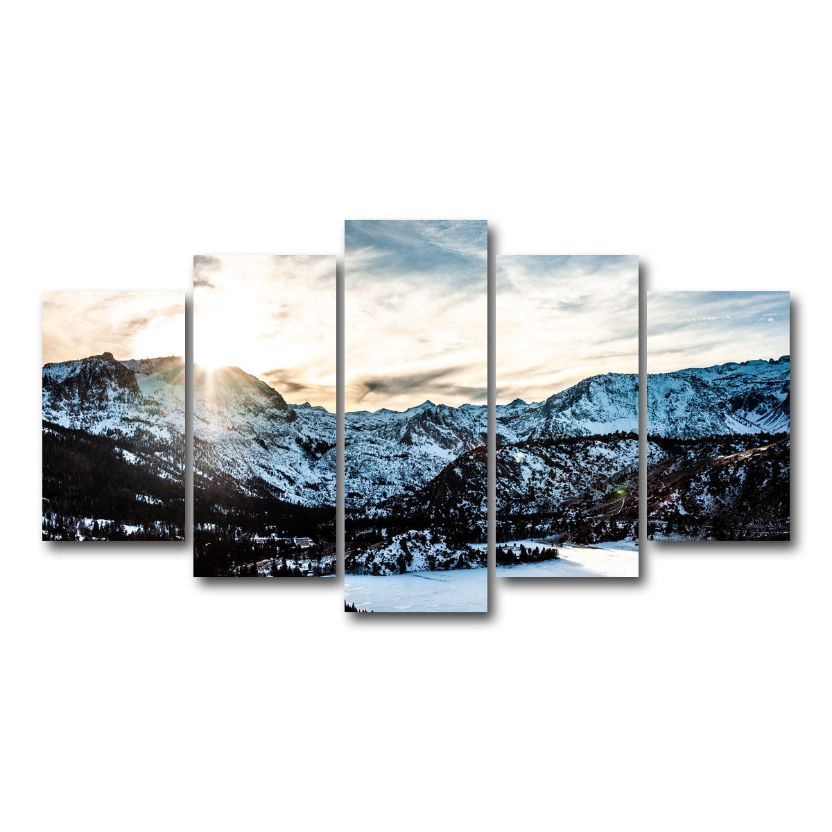 AUTO-MOCKUP WHITE | June Lake Sunset | 5 Piece | Gallery Wrap Canvas | group=5_normal