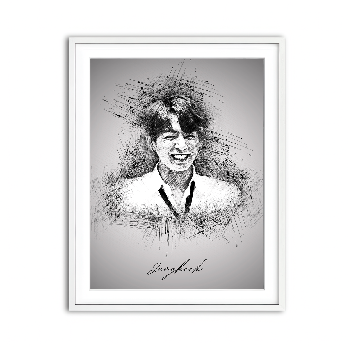 Framed Print 3x4 White