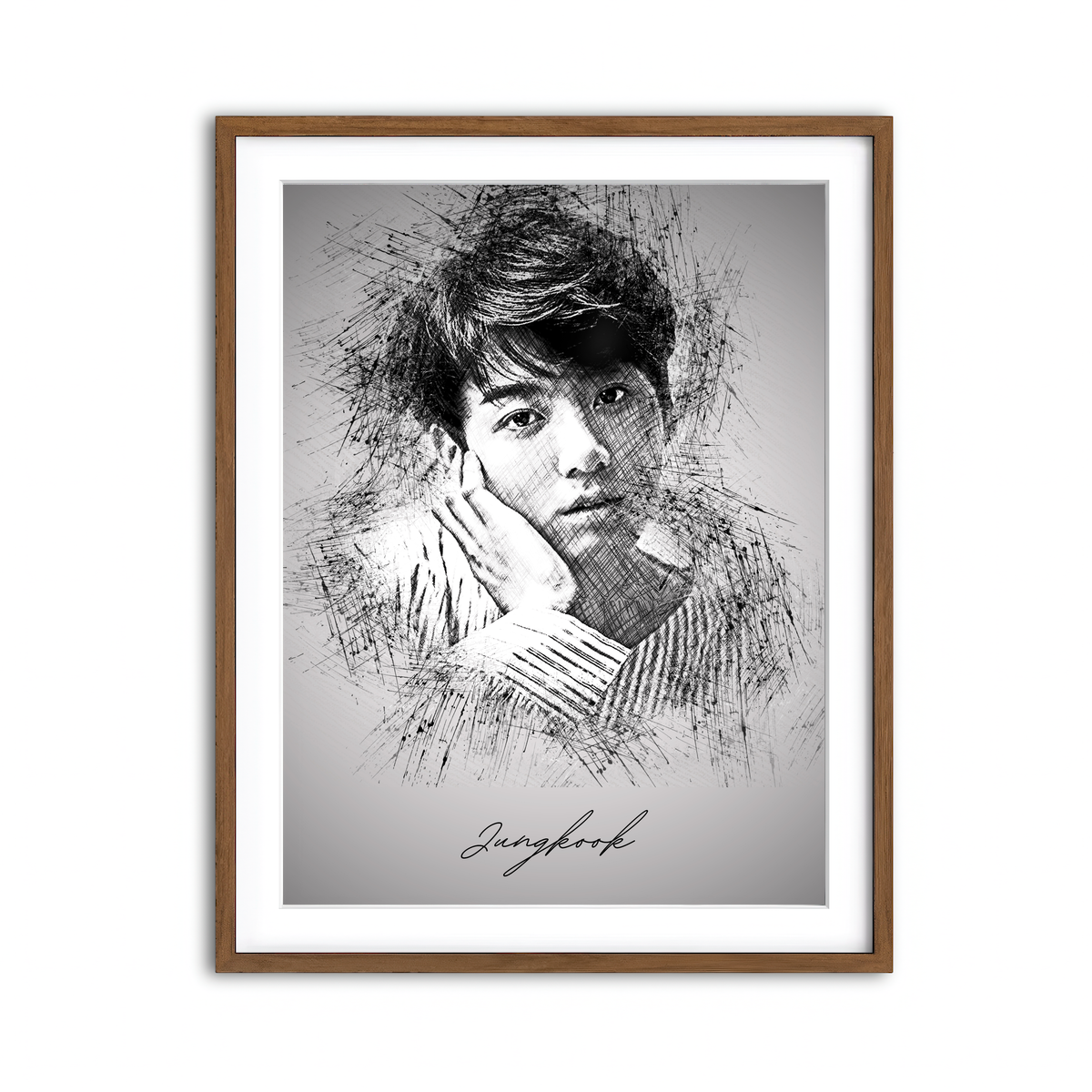 Framed Print 3x4 Walnut