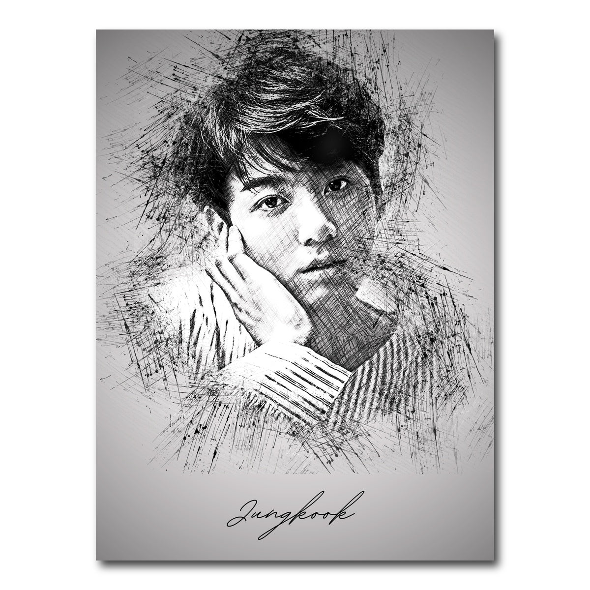 AUTO-MOCKUP WHITE | Jungkook | 1 Piece | Gallery Wrap Canvas | group=3x4